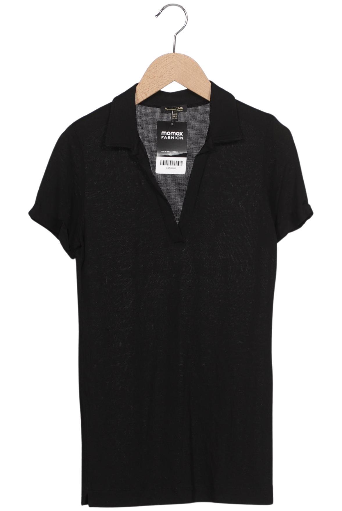 

Massimo Dutti Damen Poloshirt, schwarz, Gr. 34