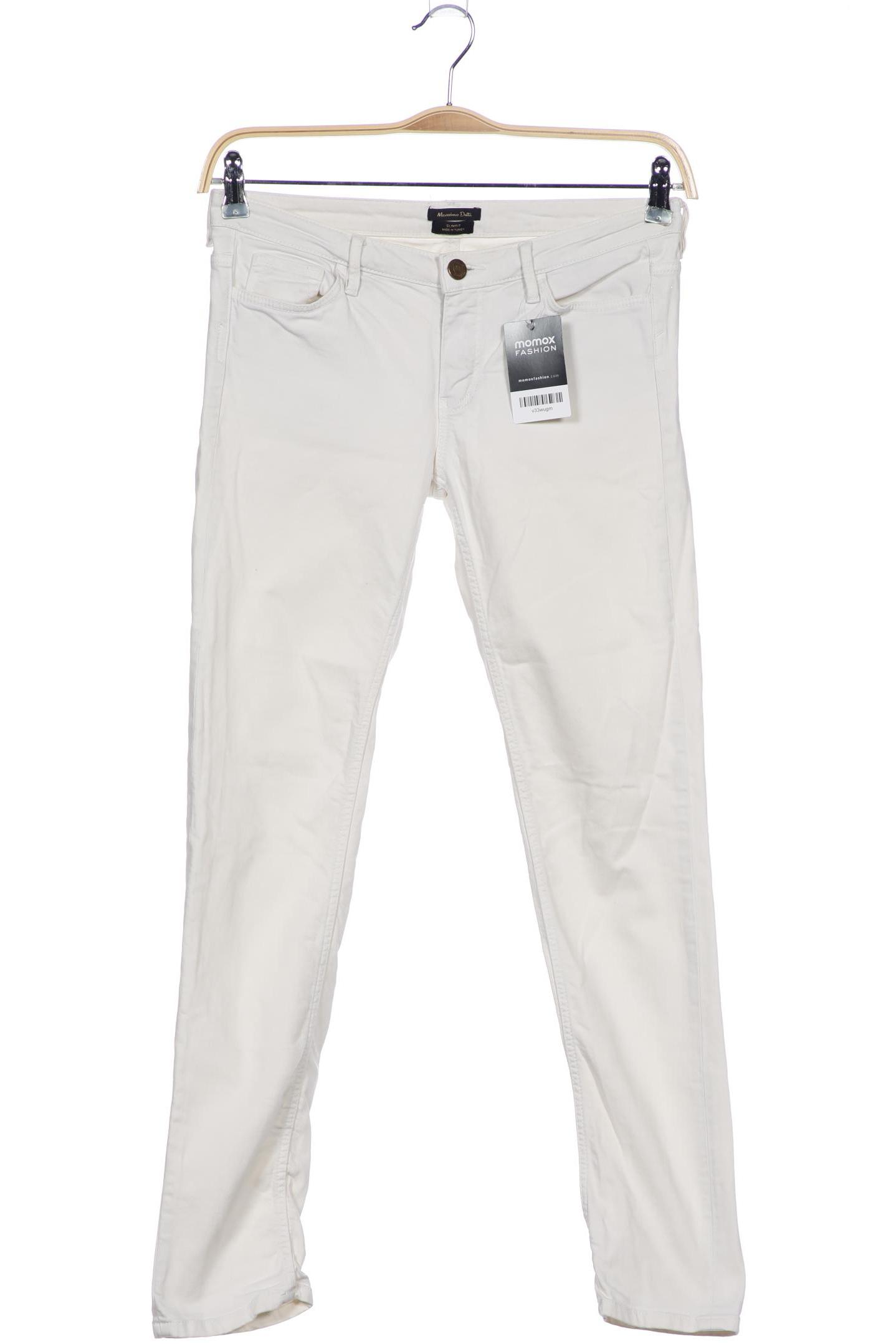 

Massimo Dutti Damen Jeans, cremeweiß, Gr. 36