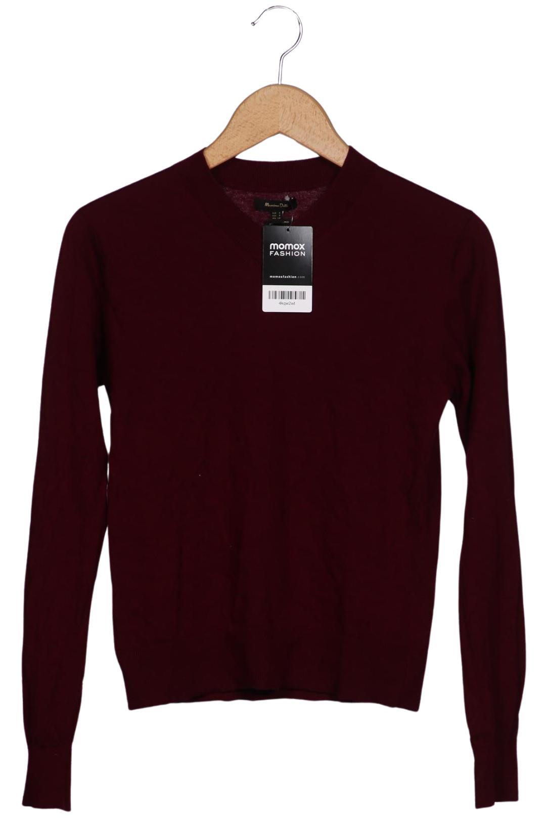 

Massimo Dutti Damen Pullover, bordeaux, Gr. 36