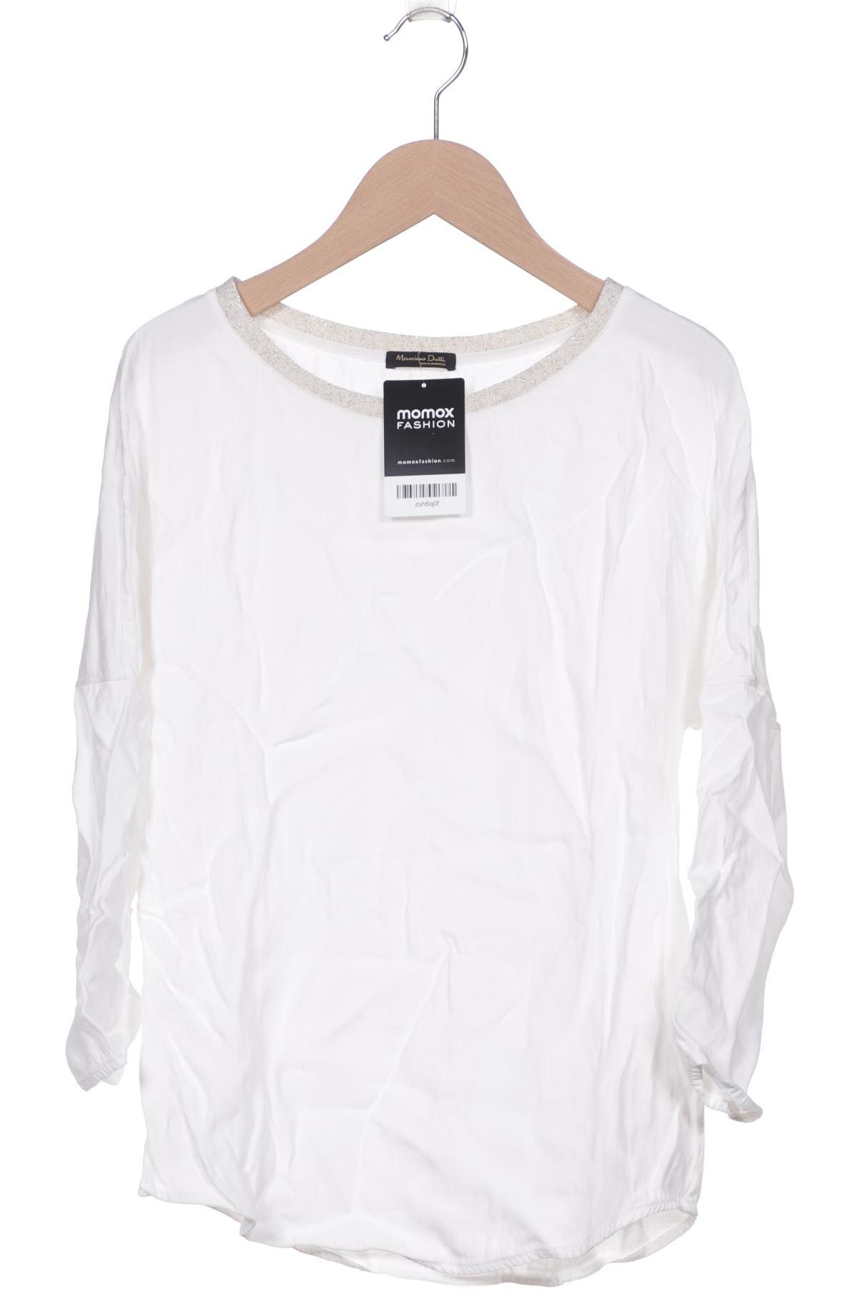 

Massimo Dutti Damen Langarmshirt, weiß, Gr. 36