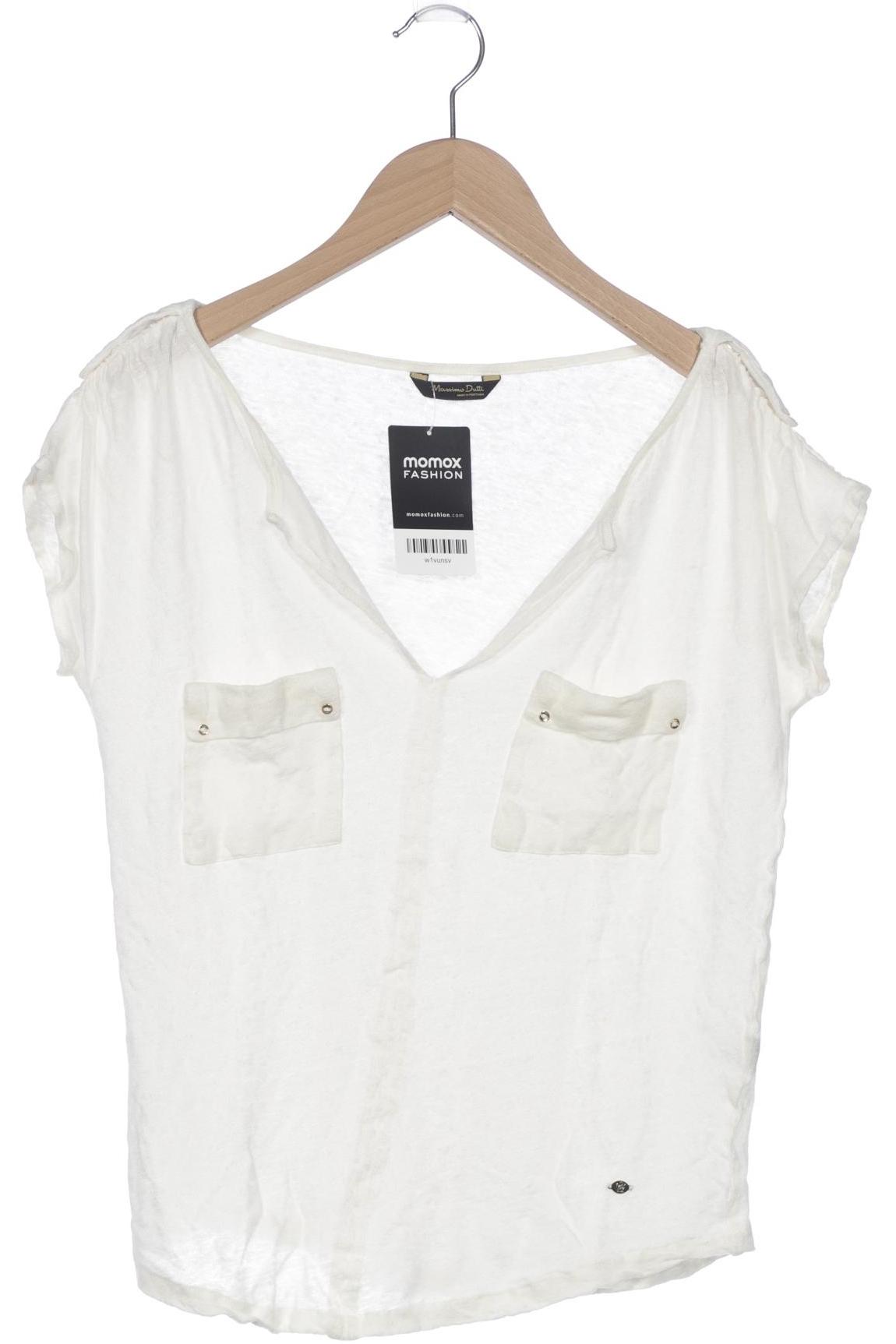 

Massimo Dutti Damen T-Shirt, cremeweiß, Gr. 38