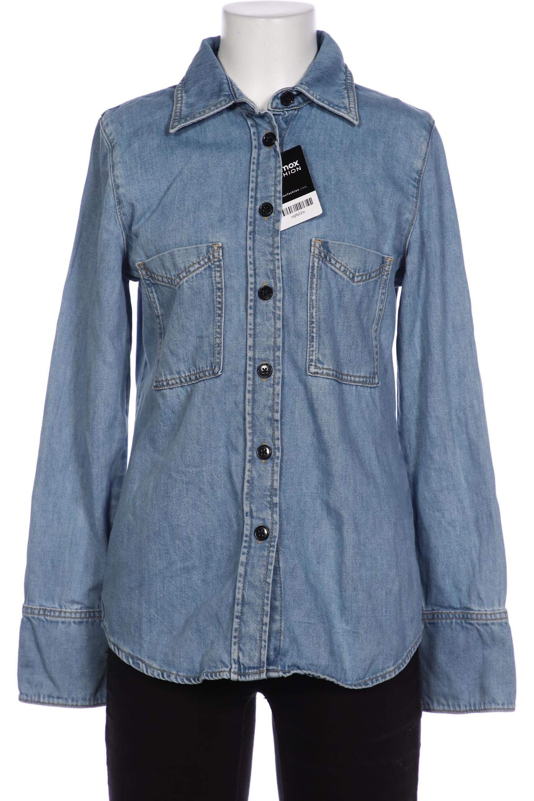 

Massimo Dutti Damen Bluse, blau, Gr. 34