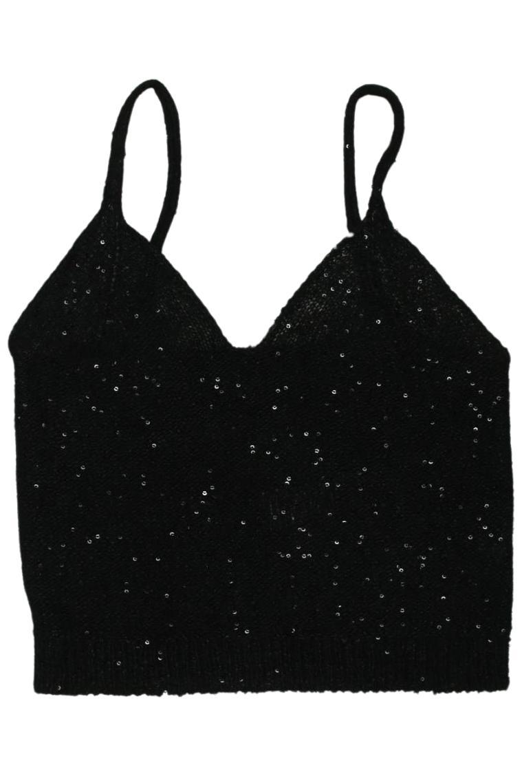 

Massimo Dutti Damen Top, schwarz, Gr. 36