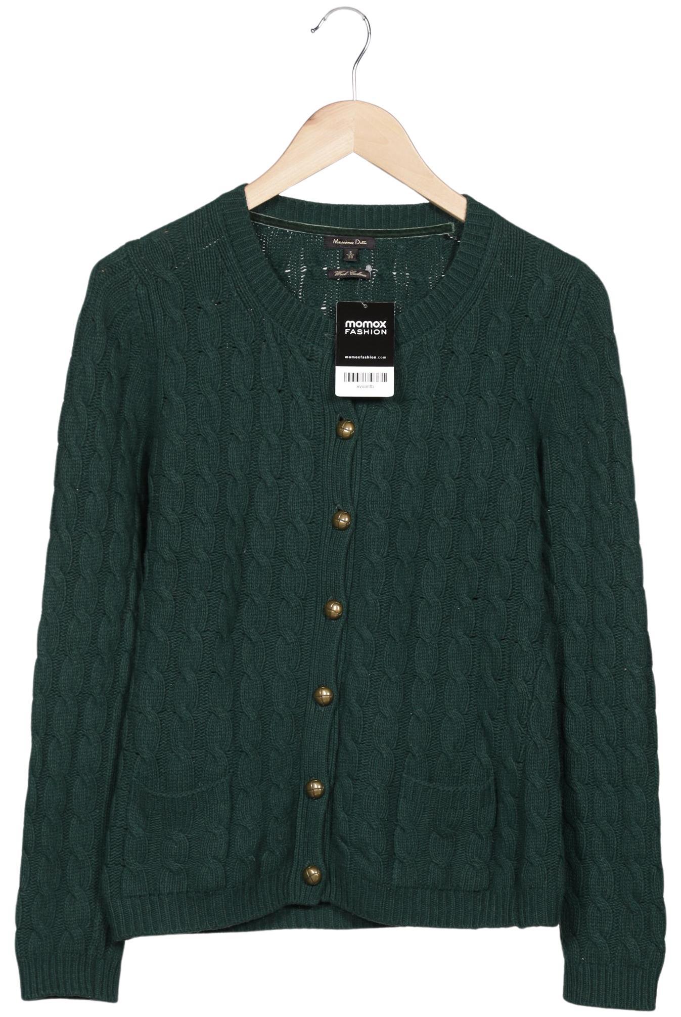 

Massimo Dutti Damen Strickjacke, grün, Gr. 36