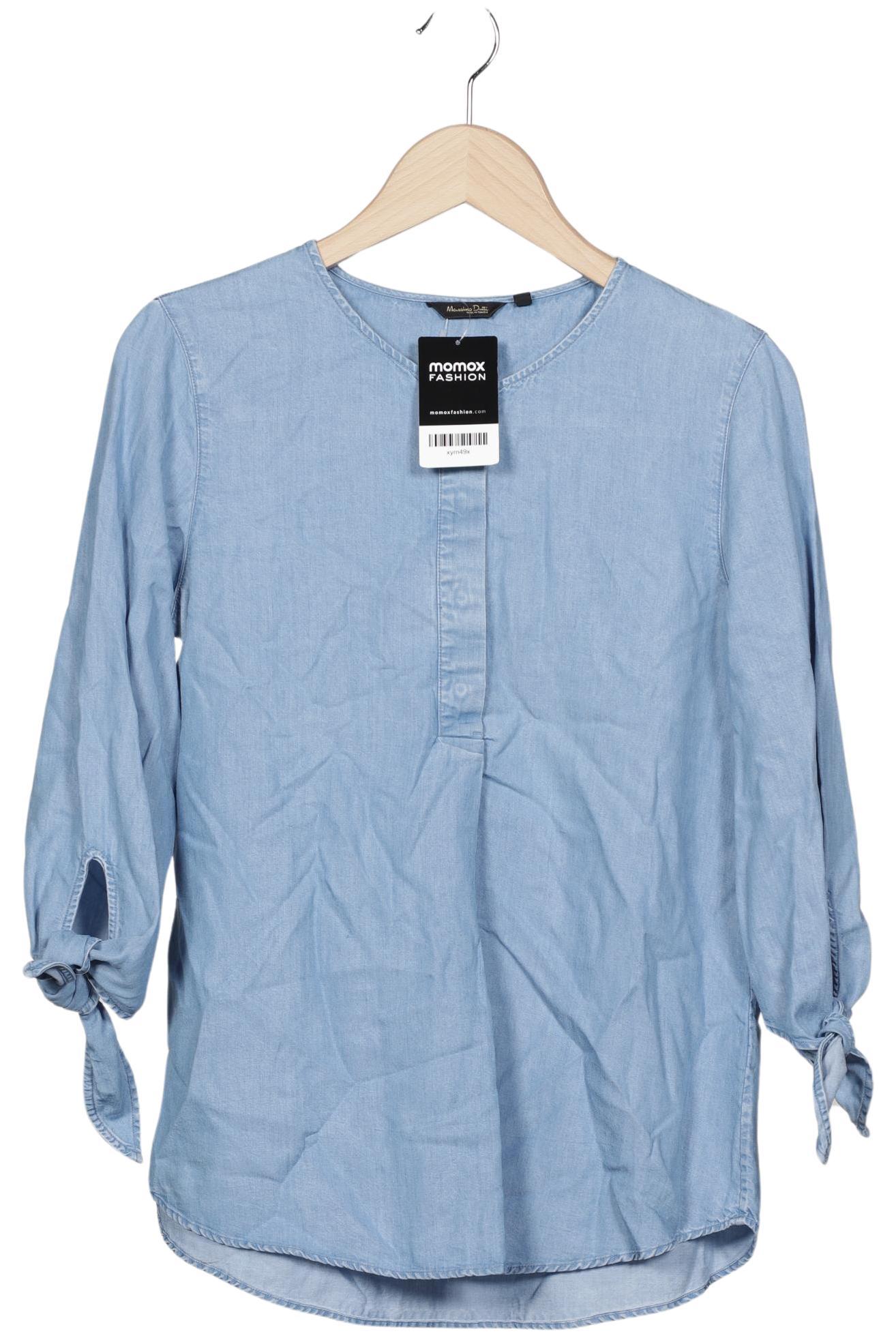 

Massimo Dutti Damen Bluse, hellblau, Gr. 40