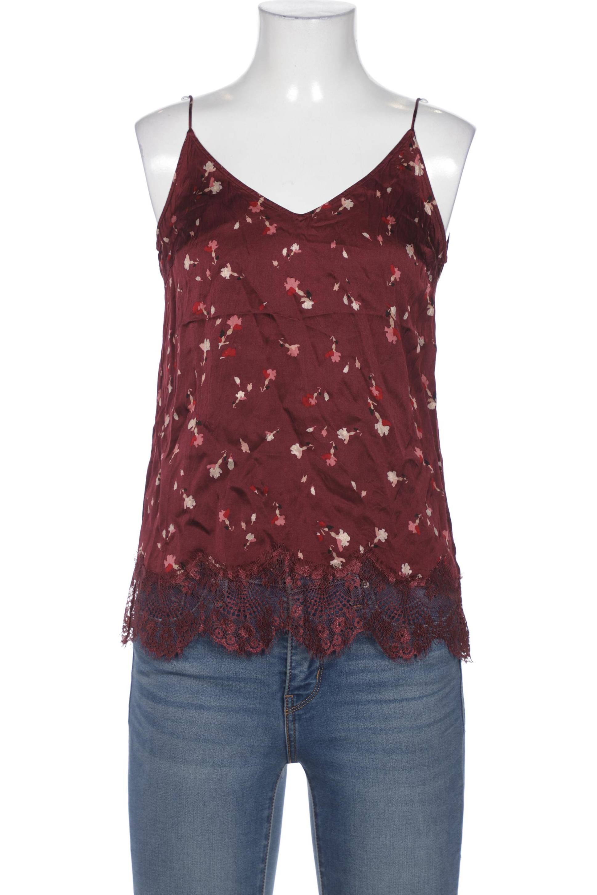 

Massimo Dutti Damen Bluse, bordeaux, Gr. 34