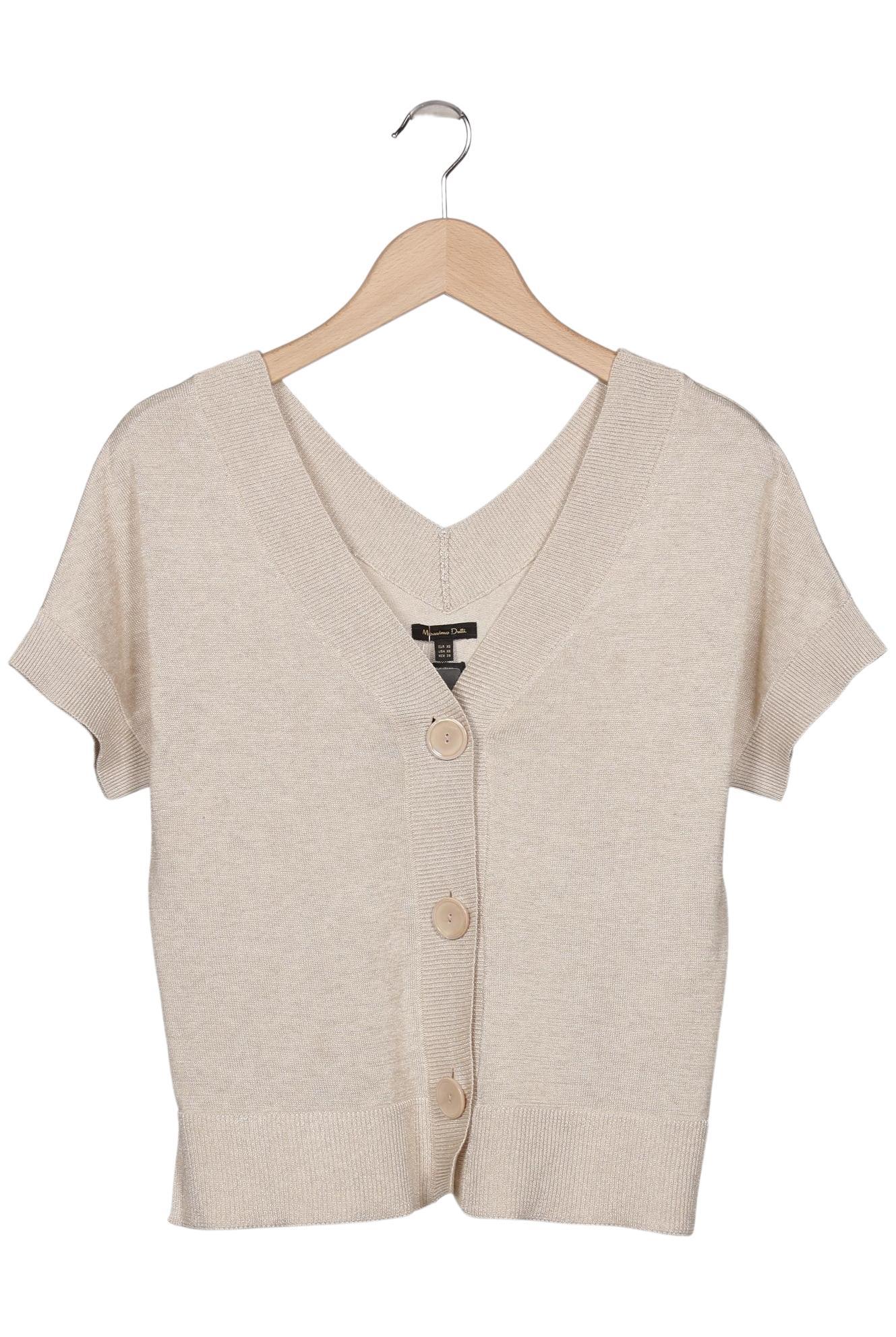 

Massimo Dutti Damen Strickjacke, beige, Gr. 34