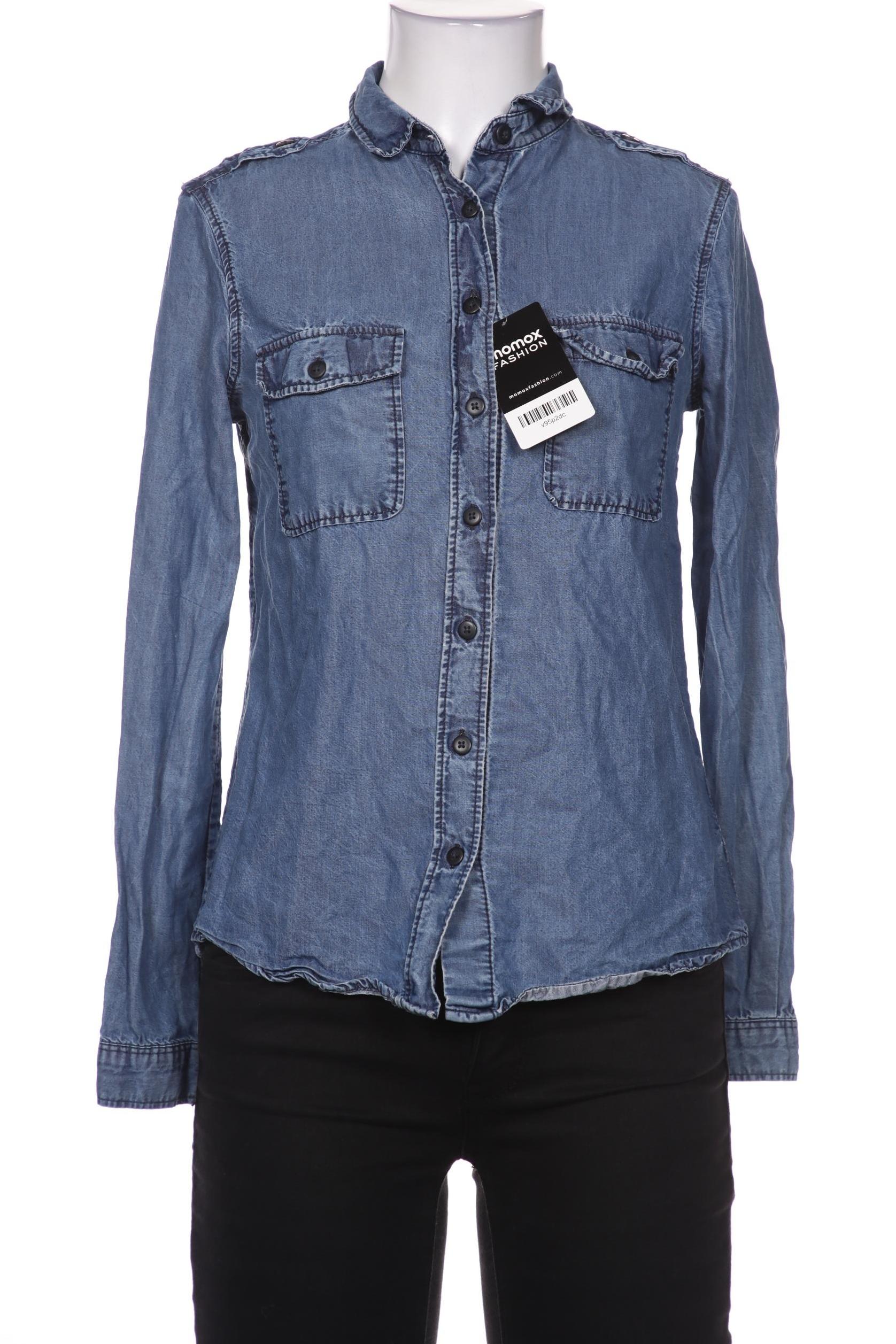 

Massimo Dutti Damen Bluse, blau, Gr. 36