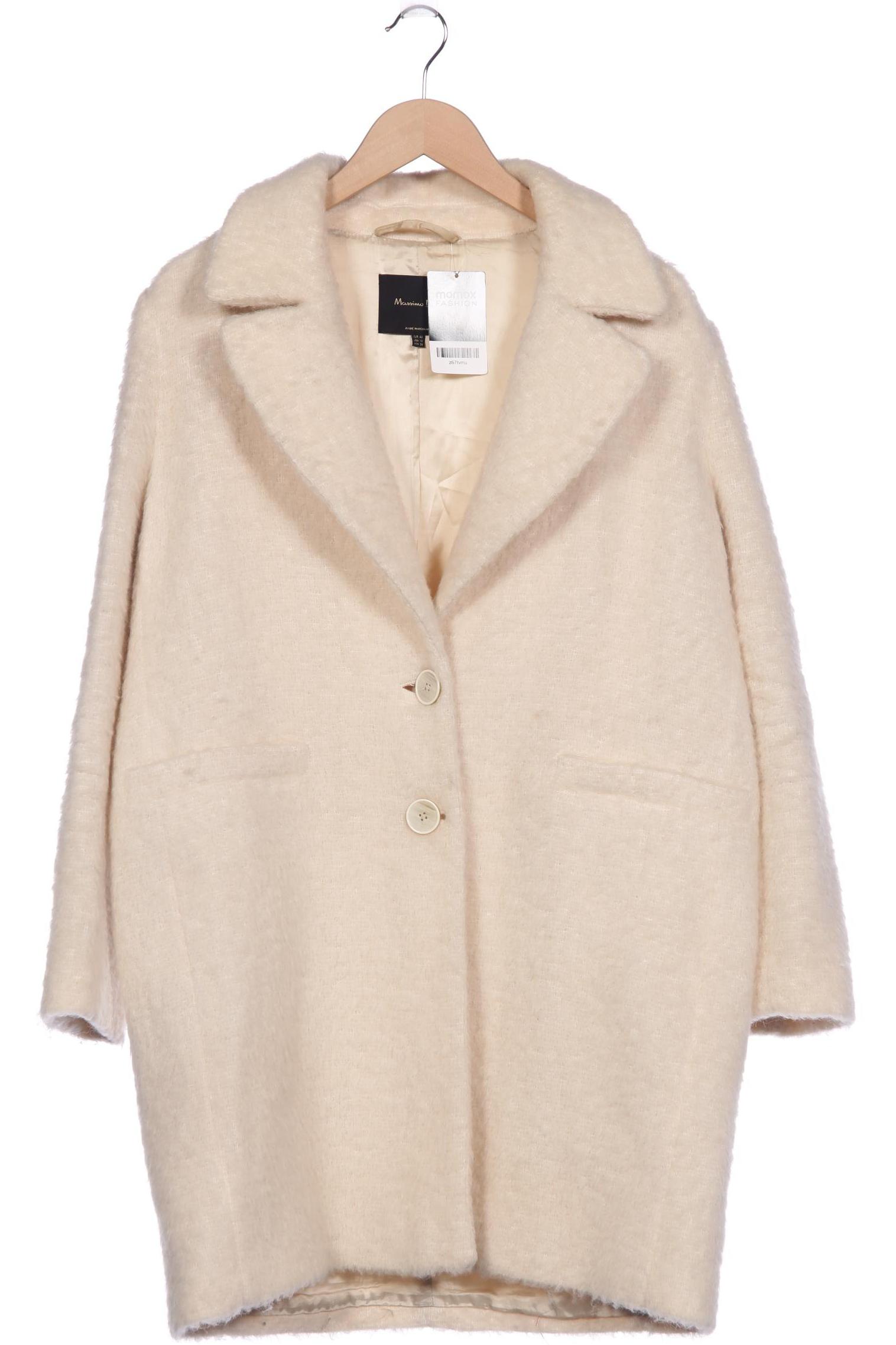 

Massimo Dutti Damen Mantel, cremeweiß, Gr. 42