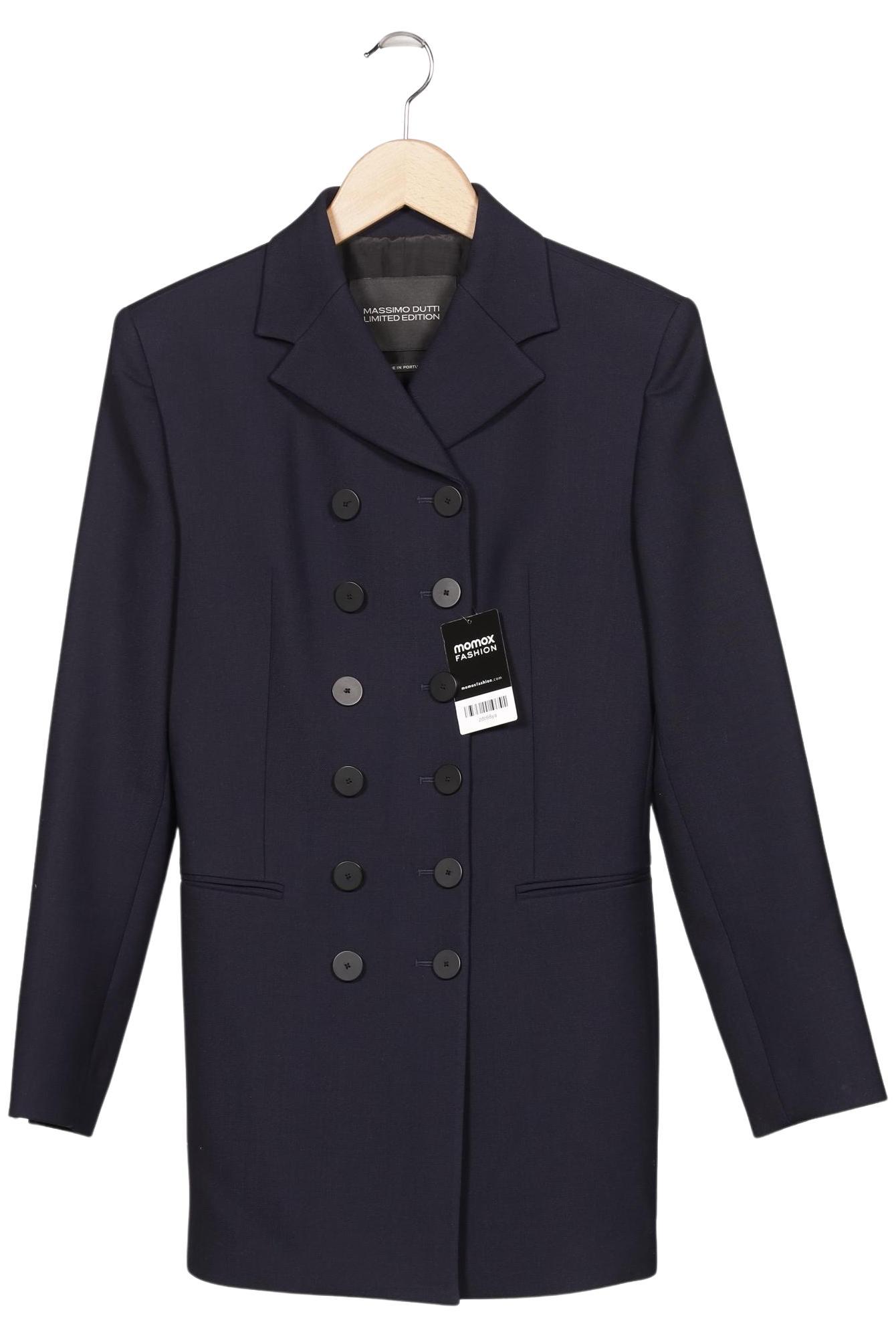 

Massimo Dutti Damen Mantel, marineblau, Gr. 38