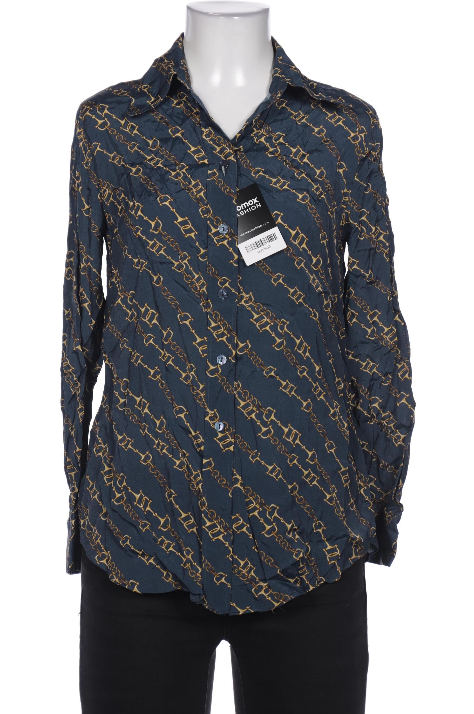 

Massimo Dutti Damen Bluse, marineblau, Gr. 34