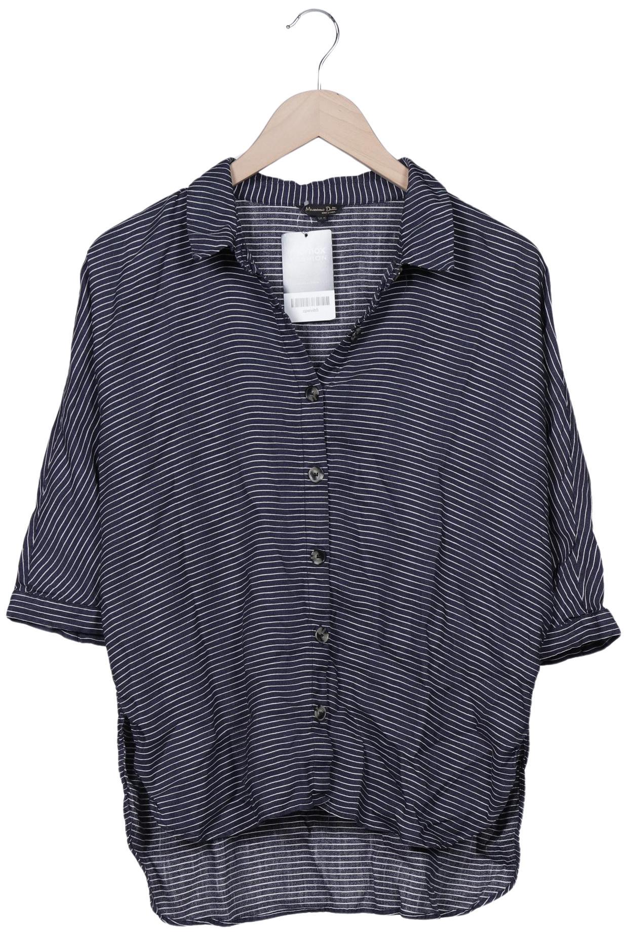 

Massimo Dutti Damen Bluse, marineblau, Gr. 36