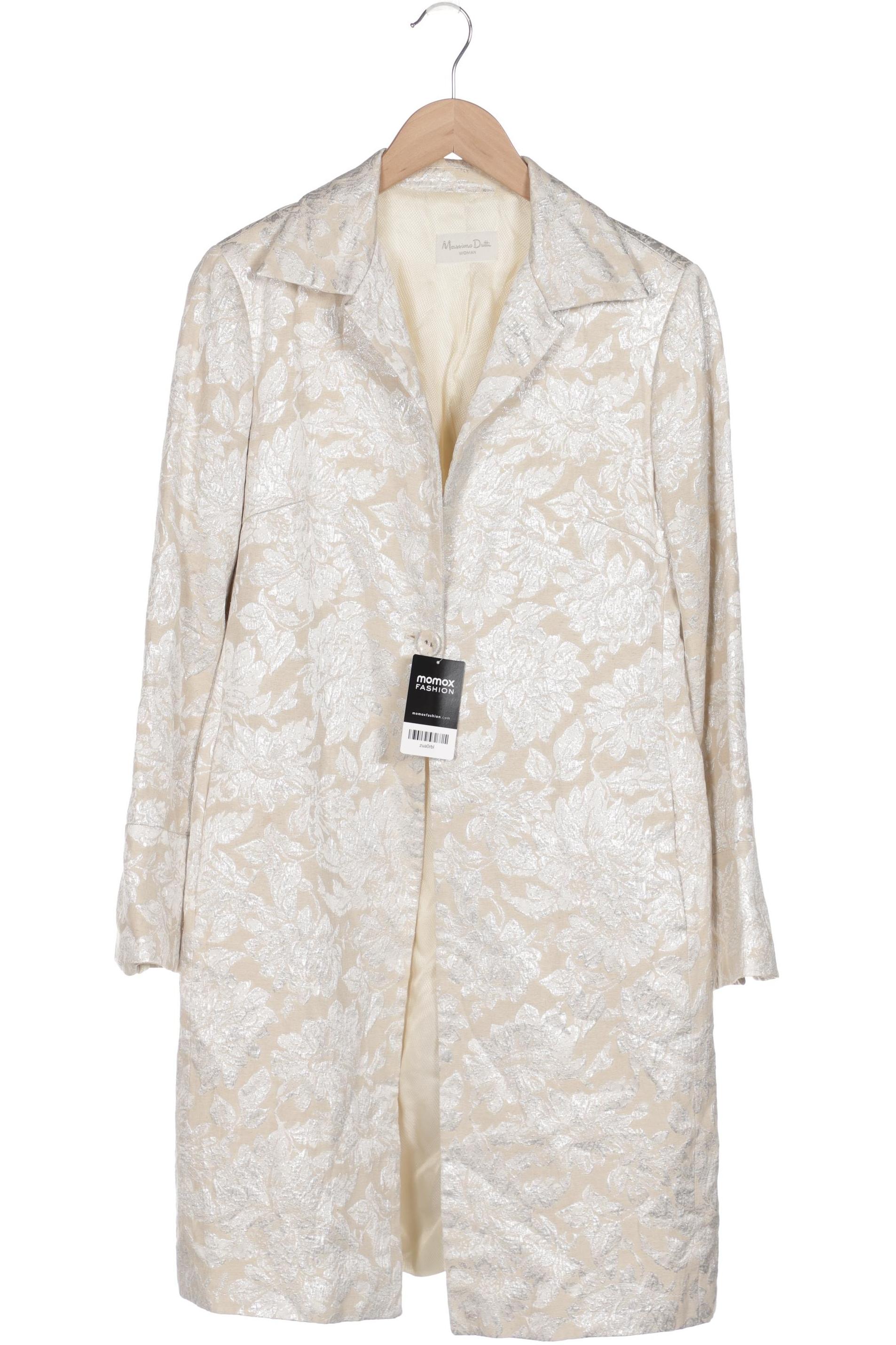 

Massimo Dutti Damen Mantel, cremeweiß, Gr. 38