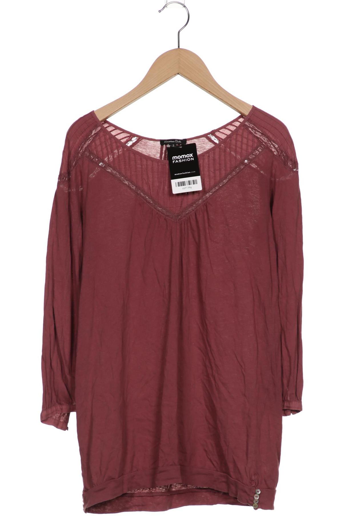 

Massimo Dutti Damen Langarmshirt, bordeaux
