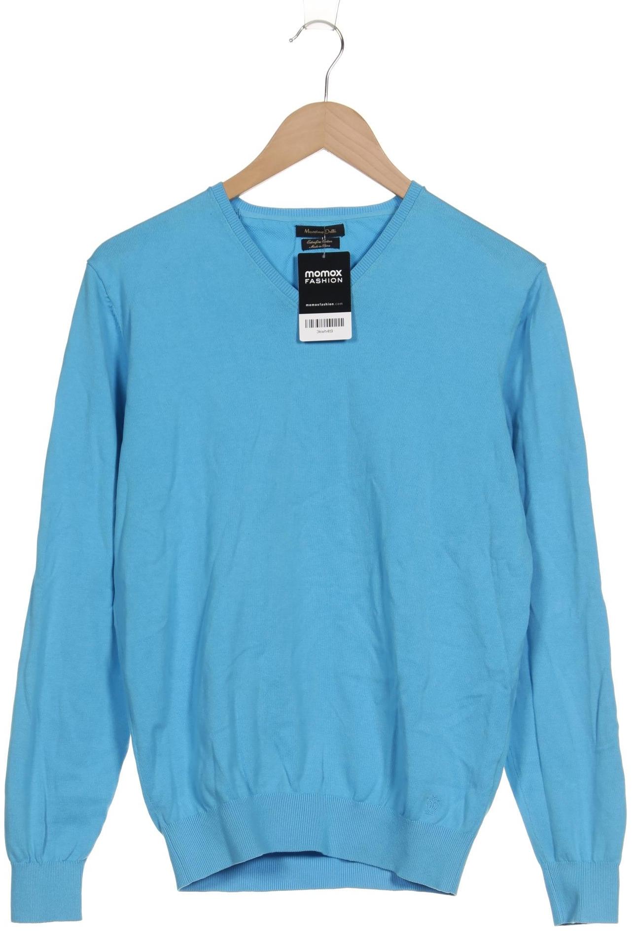 

Massimo Dutti Herren Pullover, blau, Gr. 48