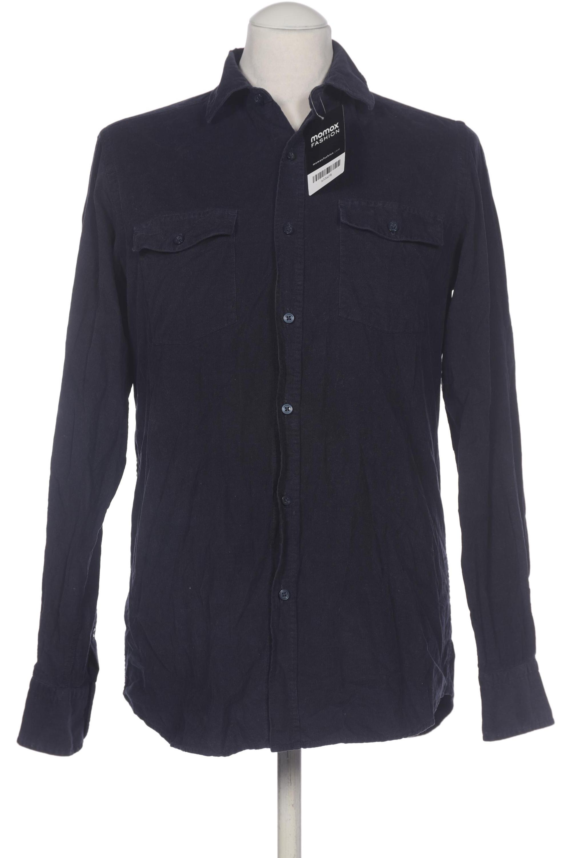 

Massimo Dutti Herren Hemd, marineblau, Gr. 46