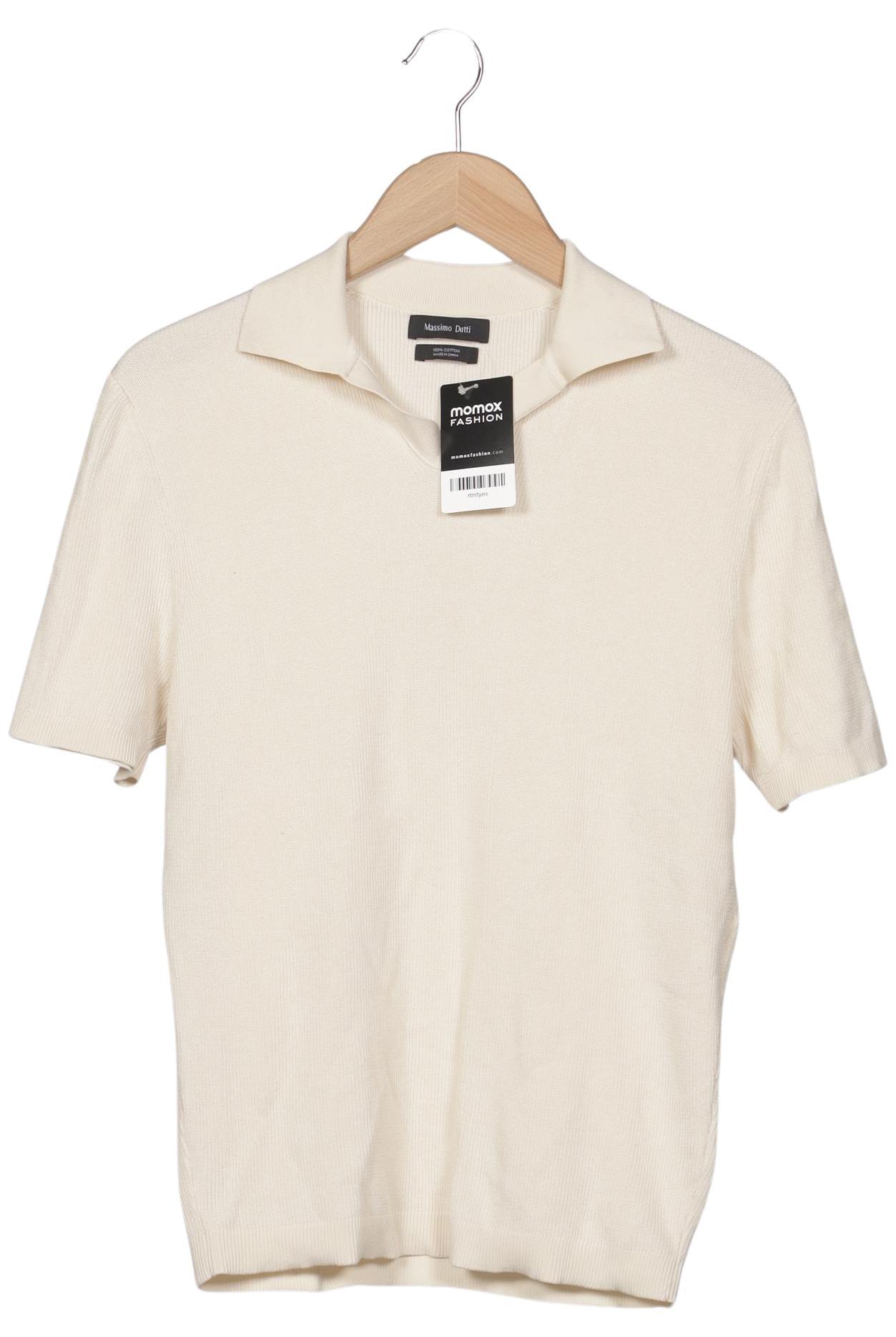 

Massimo Dutti Herren Poloshirt, cremeweiß, Gr. 48