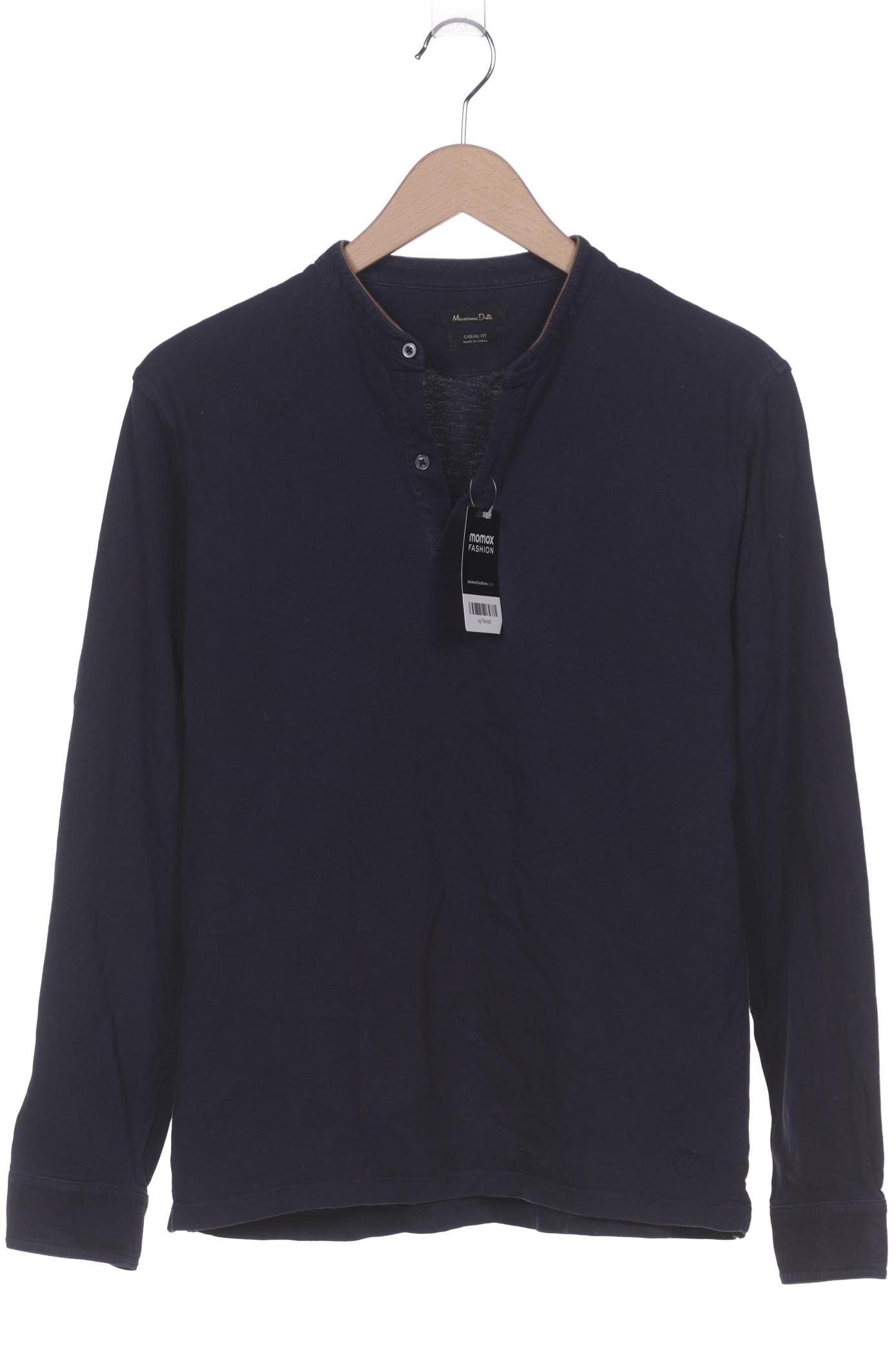 

Massimo Dutti Herren Langarmshirt, marineblau, Gr. 48