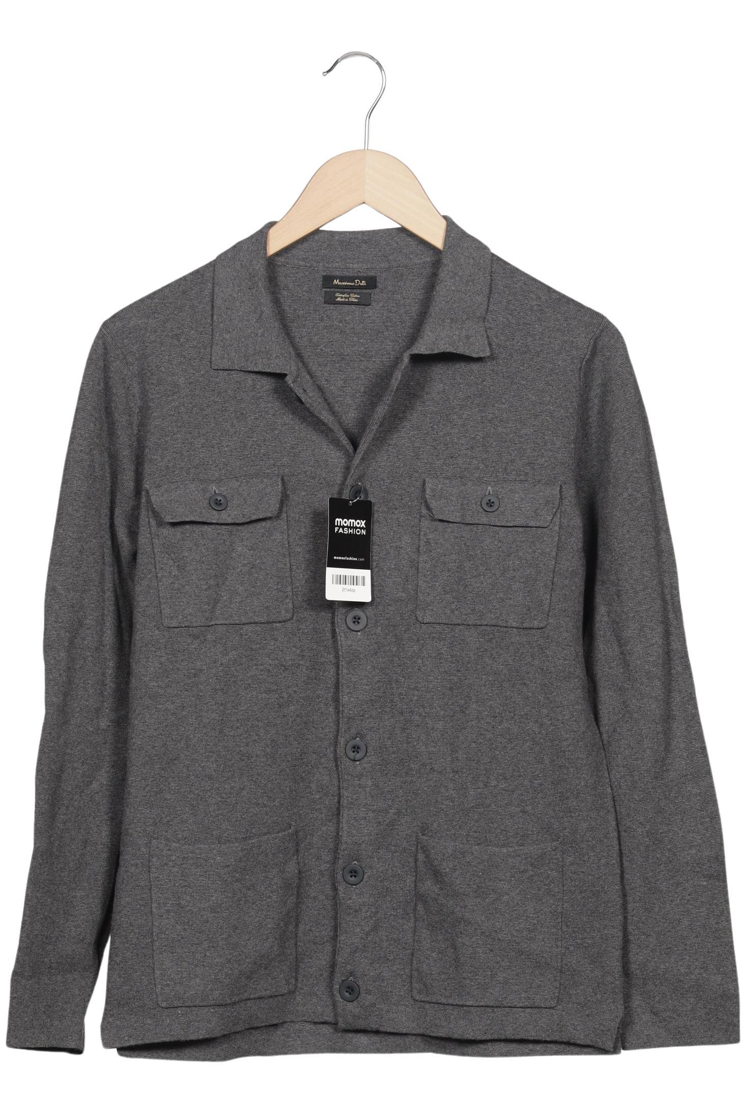 

Massimo Dutti Herren Strickjacke, grau, Gr. 48