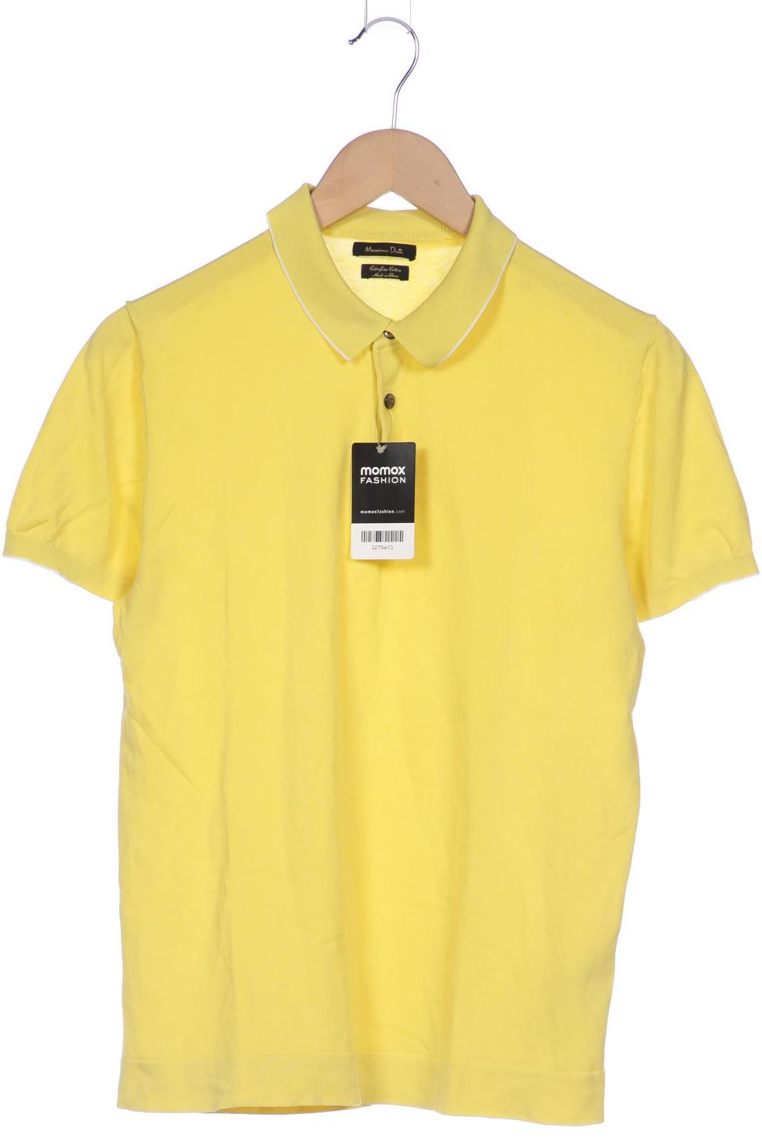 

Massimo Dutti Herren Poloshirt, gelb, Gr. 48