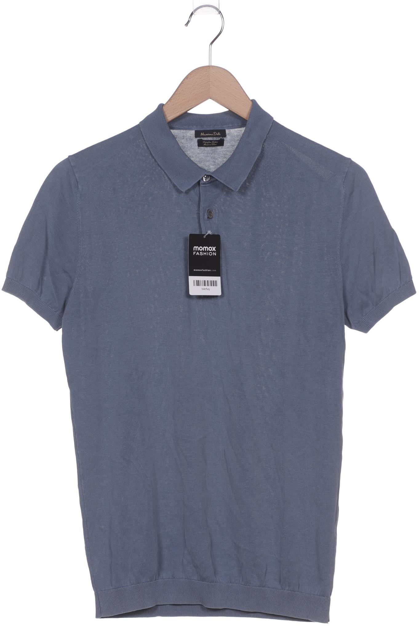 

Massimo Dutti Herren Poloshirt, blau, Gr. 48