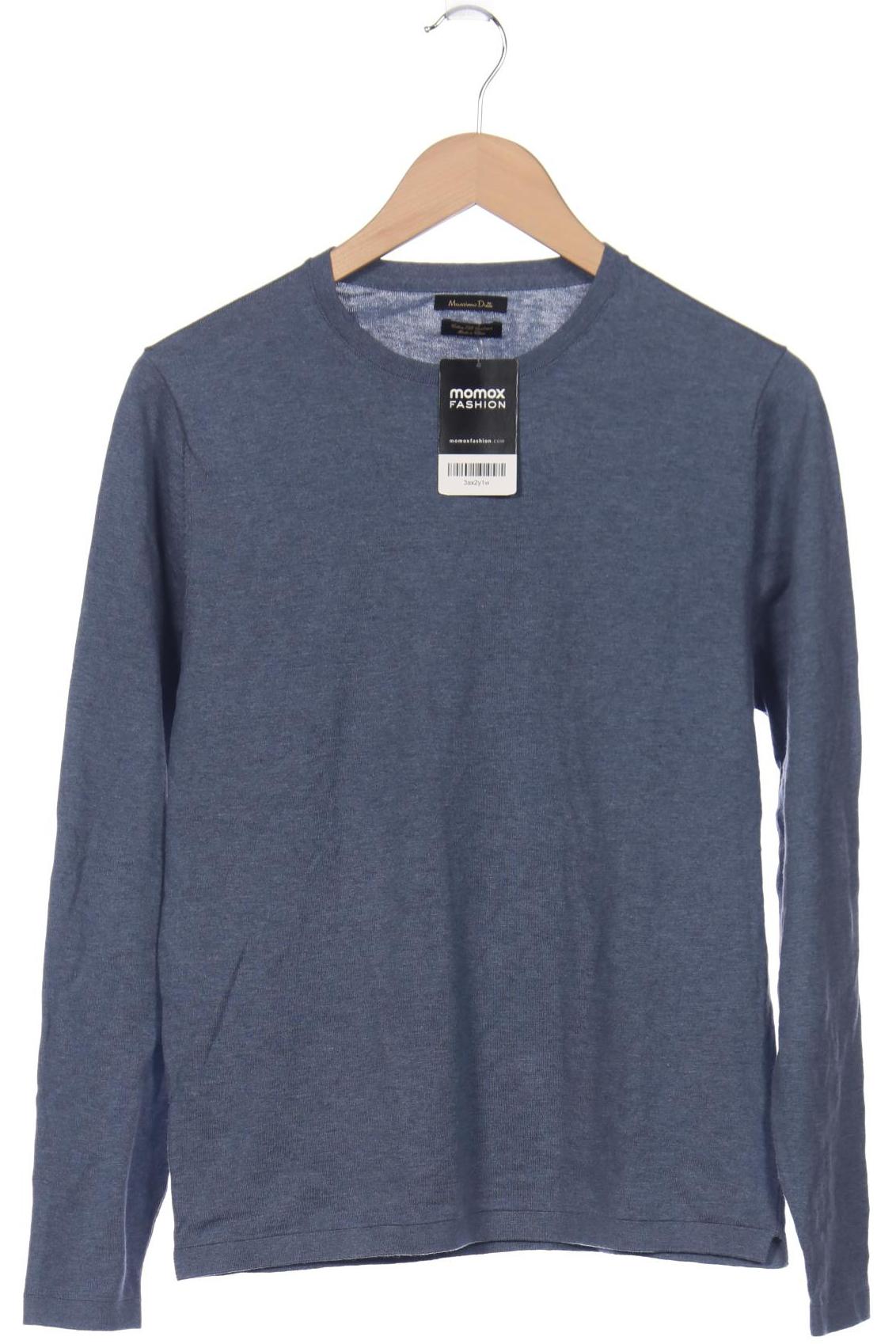 

Massimo Dutti Herren Pullover, blau, Gr. 48