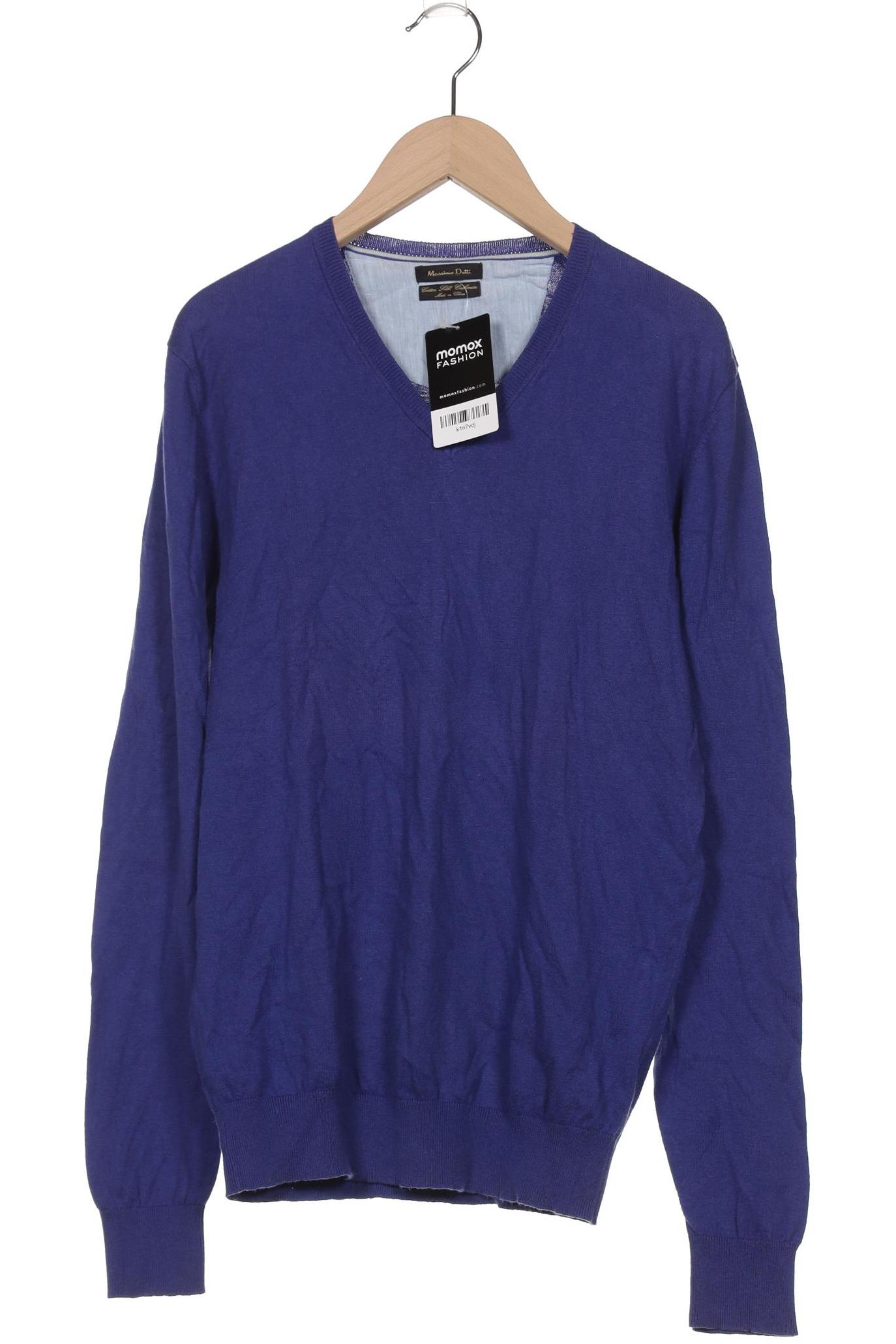 

Massimo Dutti Herren Pullover, blau, Gr. 48