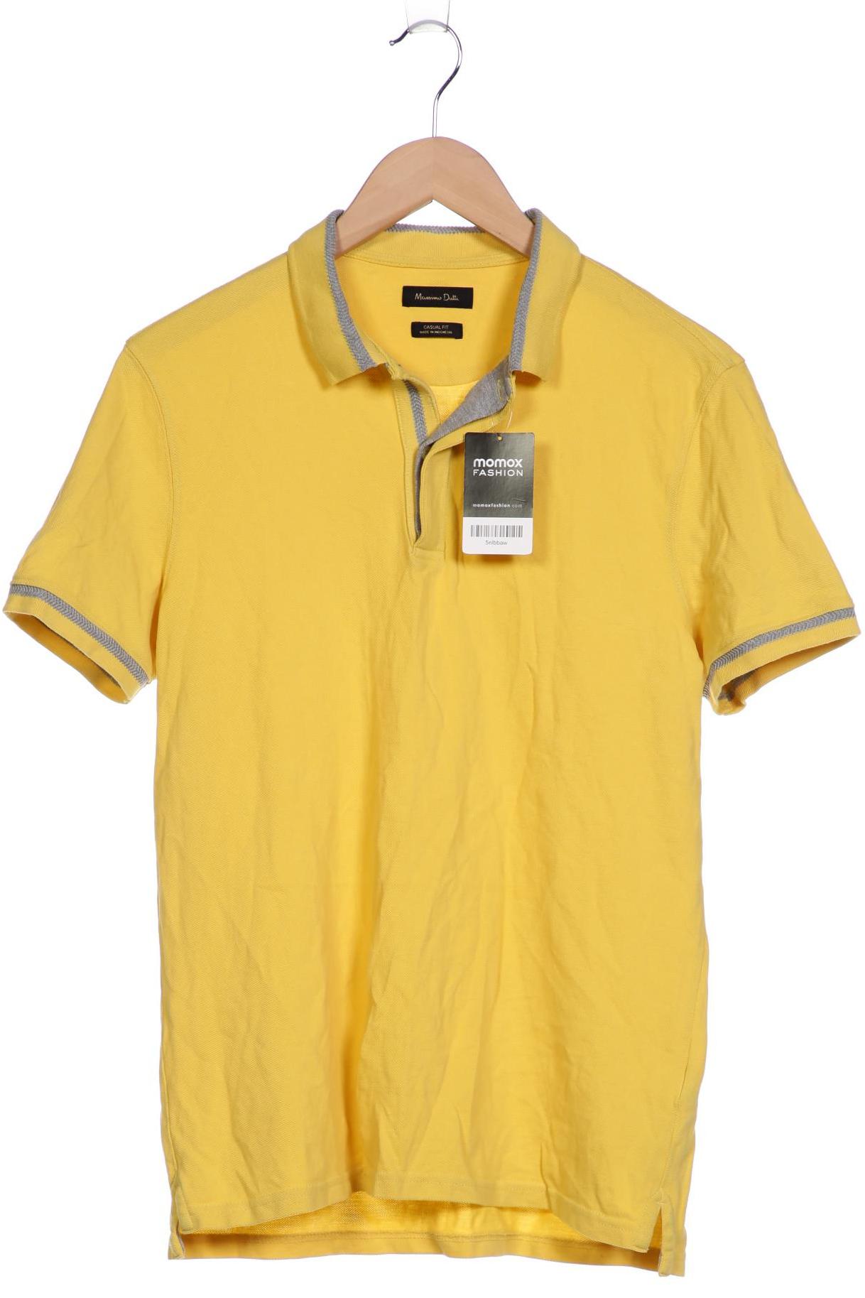 

Massimo Dutti Herren Poloshirt, gelb, Gr. 52