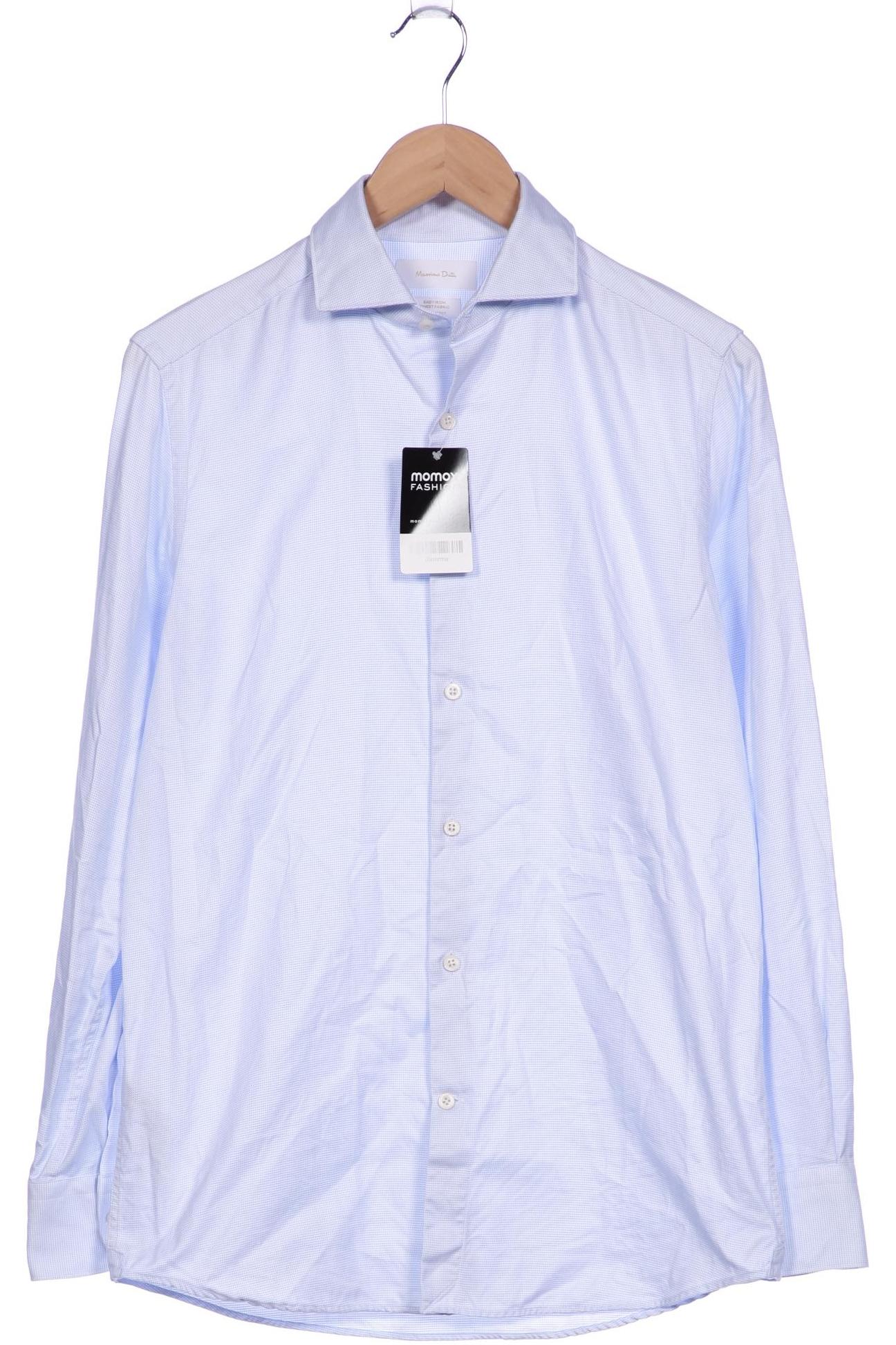 

Massimo Dutti Herren Hemd, hellblau, Gr. 46