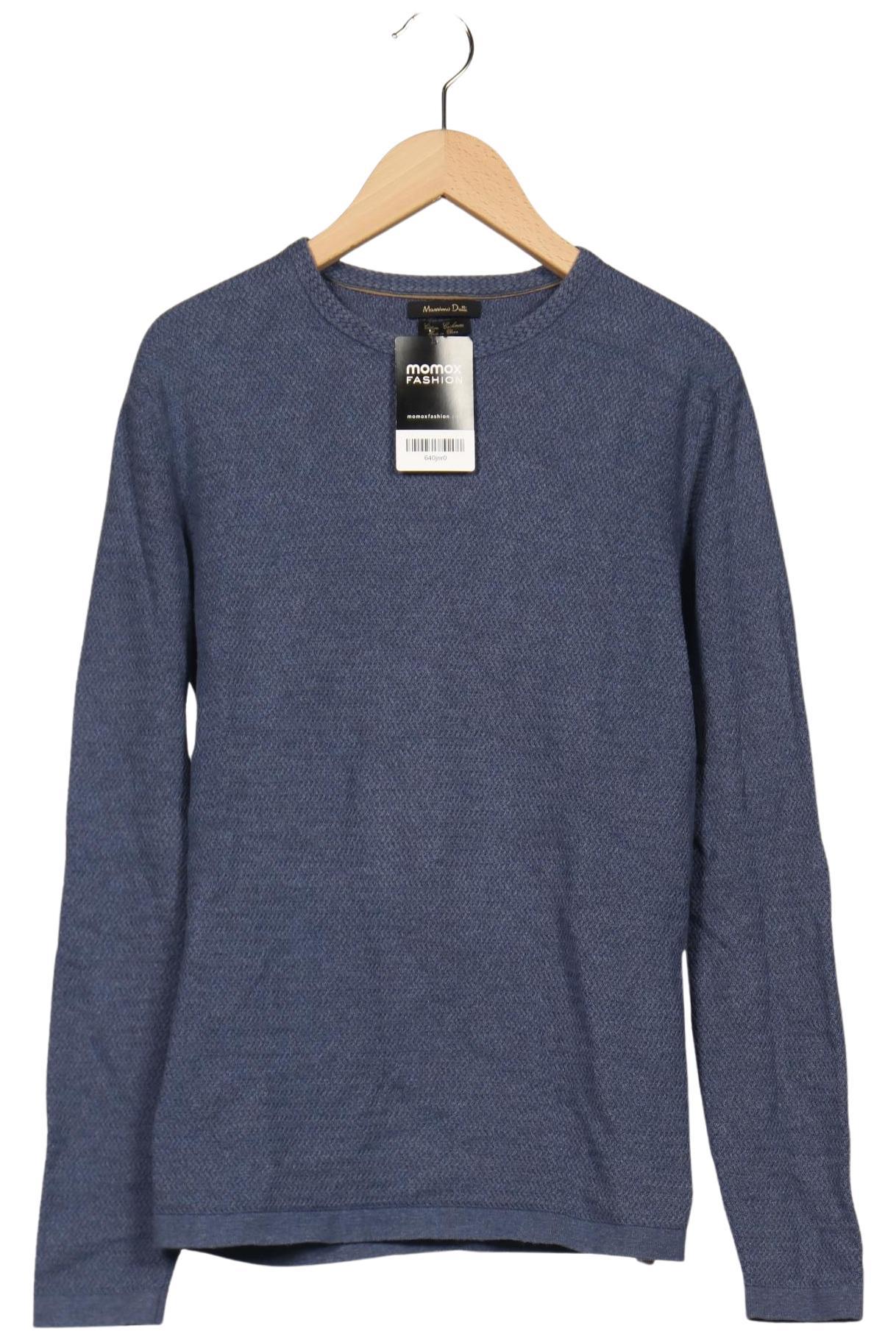 

Massimo Dutti Herren Pullover, blau, Gr. 48