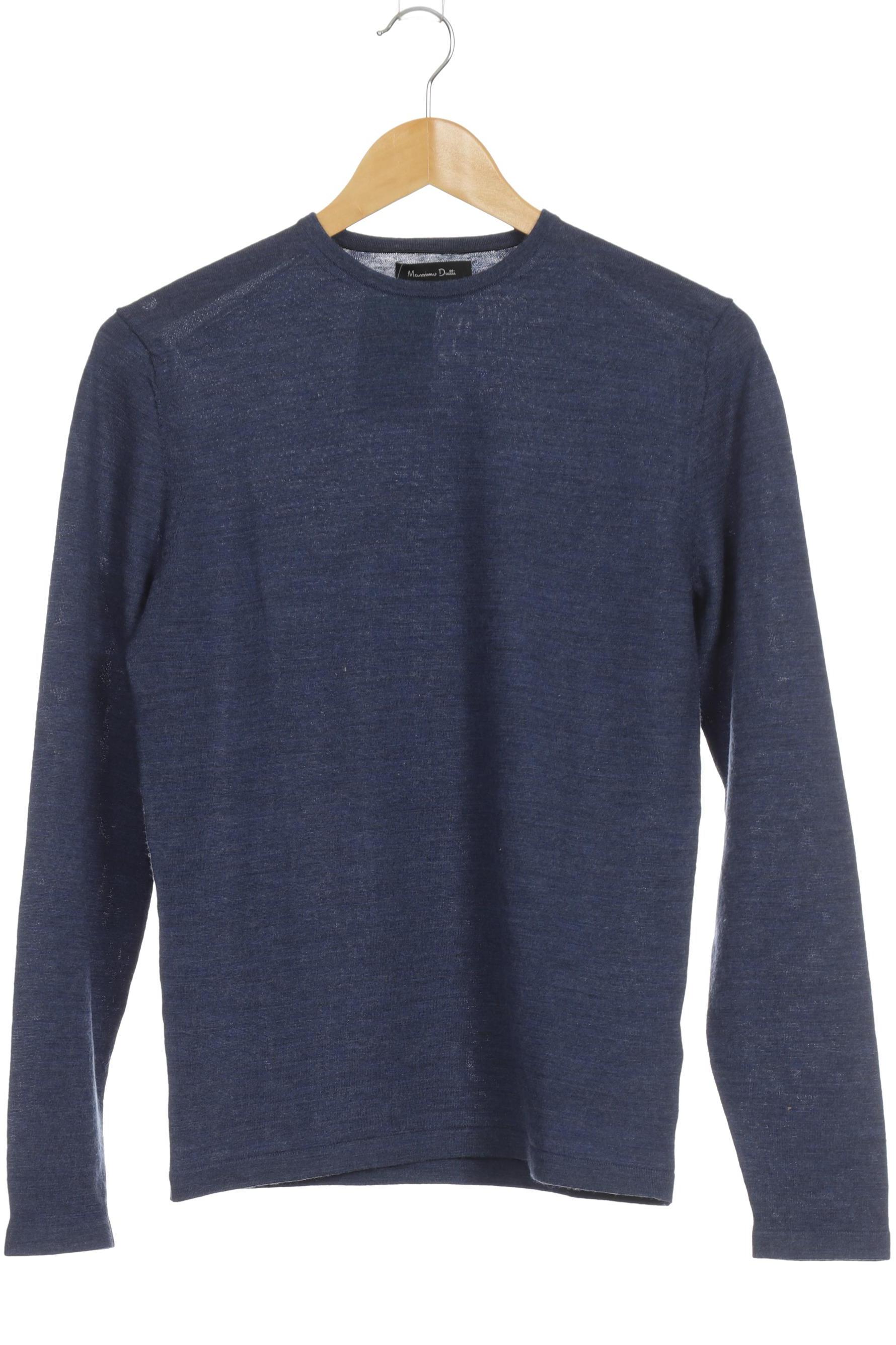 

Massimo Dutti Herren Pullover, blau, Gr. 48