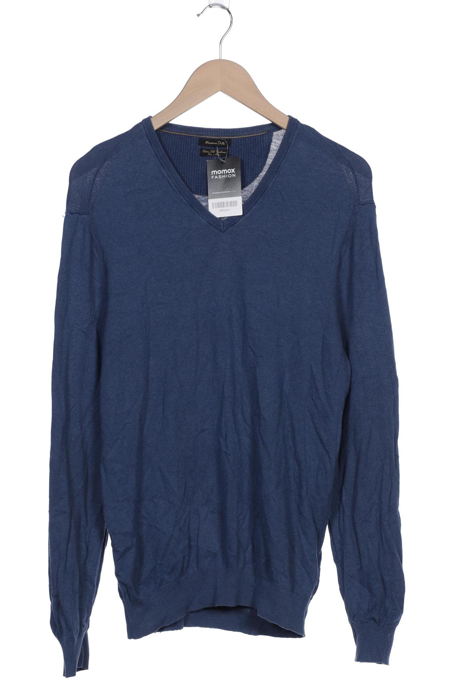 

Massimo Dutti Herren Pullover, blau, Gr. 54