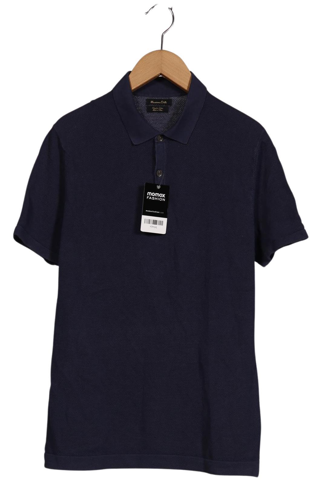 

Massimo Dutti Herren Poloshirt, blau, Gr. 48