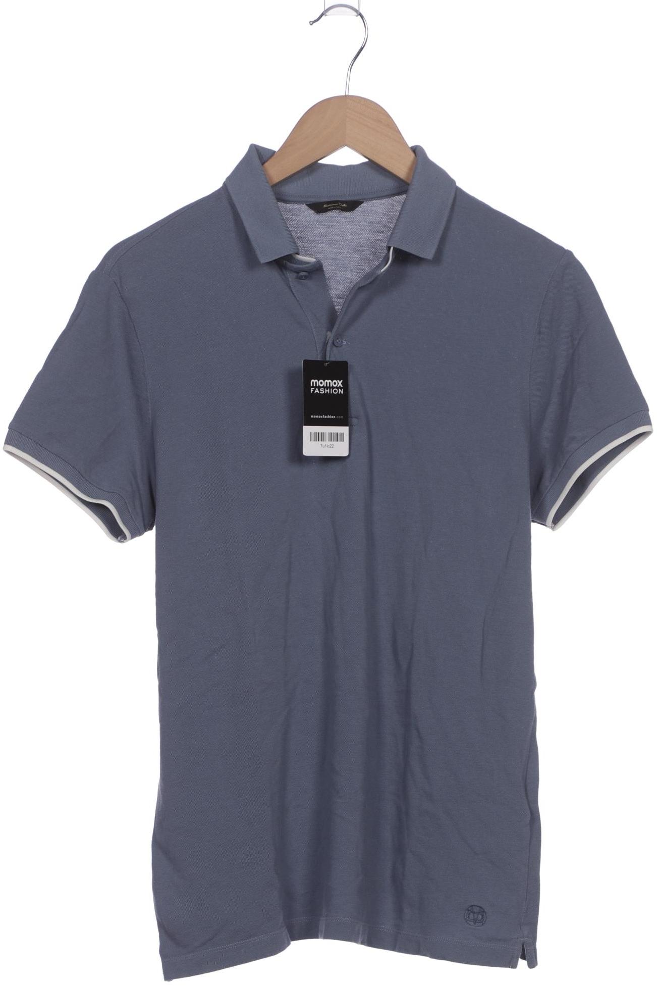 

Massimo Dutti Herren Poloshirt, blau, Gr. 48