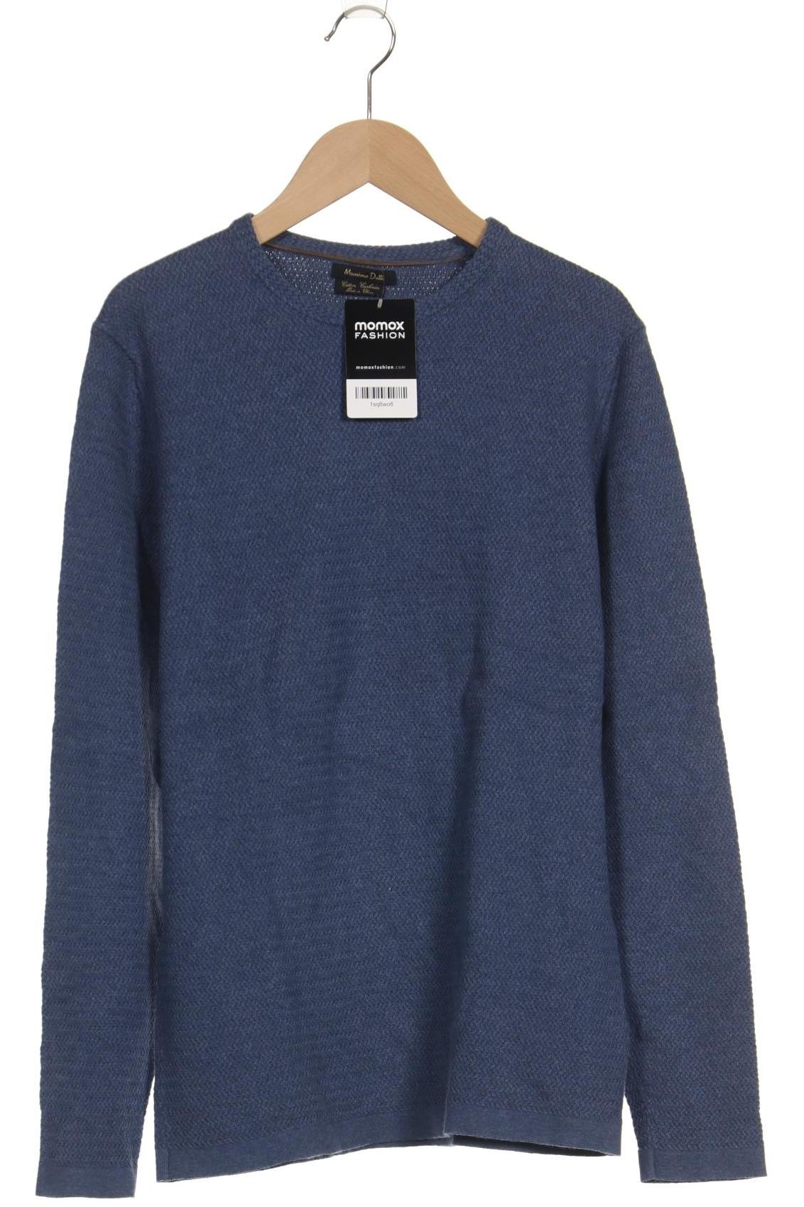 

Massimo Dutti Herren Pullover, blau, Gr. 48