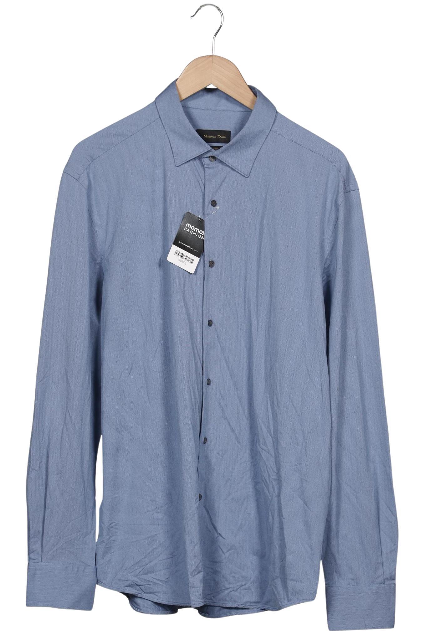 

Massimo Dutti Herren Hemd, blau, Gr. 56
