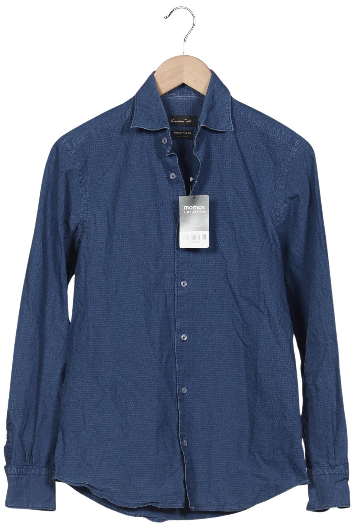 

Massimo Dutti Herren Hemd, marineblau, Gr. 46