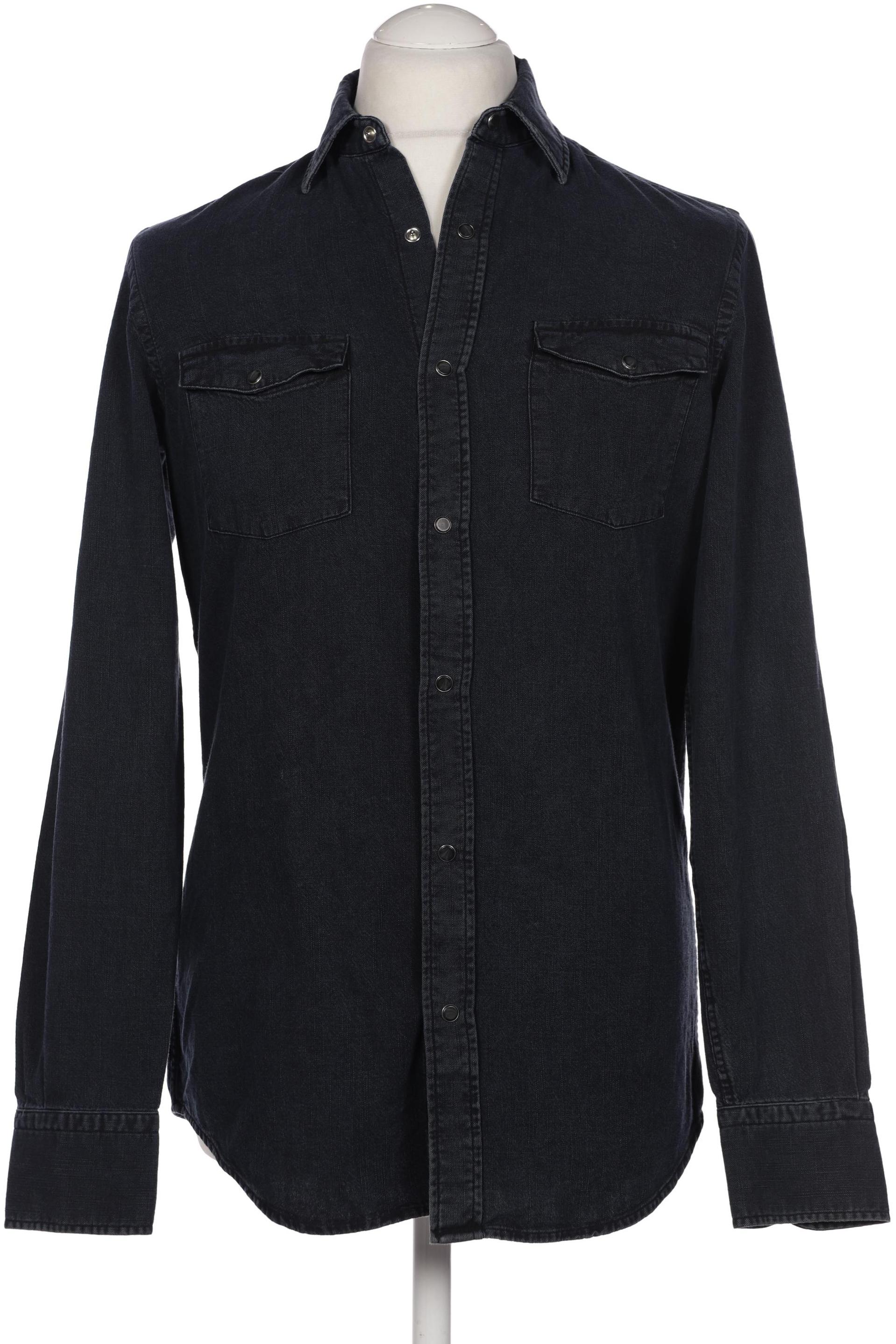 

Massimo Dutti Herren Hemd, marineblau, Gr. 46