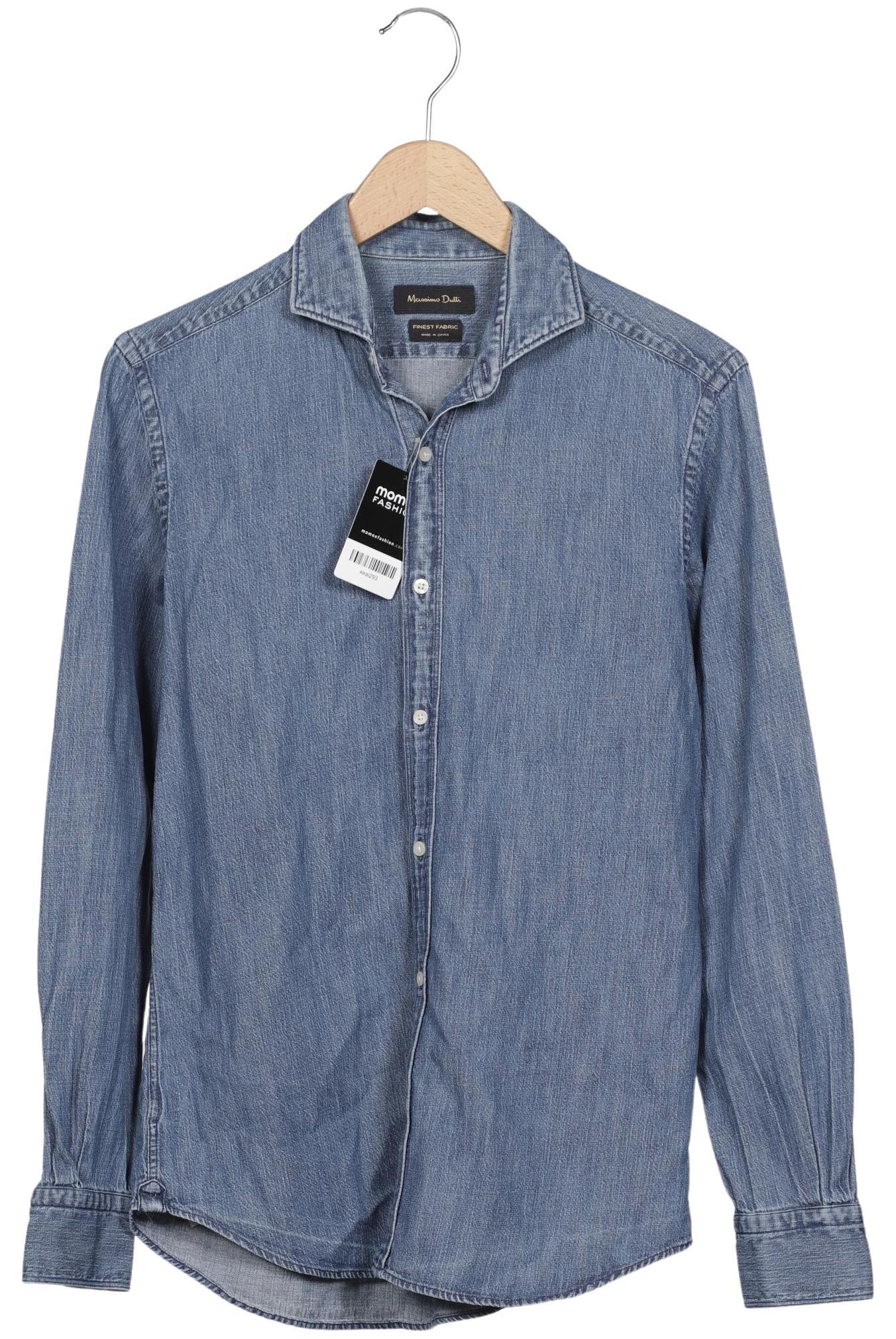 

Massimo Dutti Herren Hemd, blau, Gr. 46