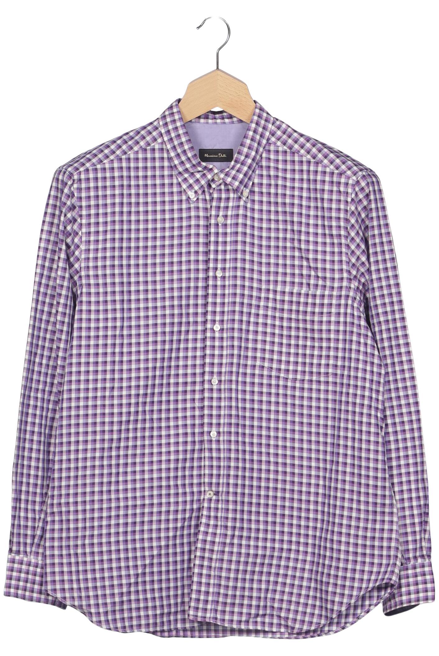 

Massimo Dutti Herren Hemd, flieder, Gr. 56