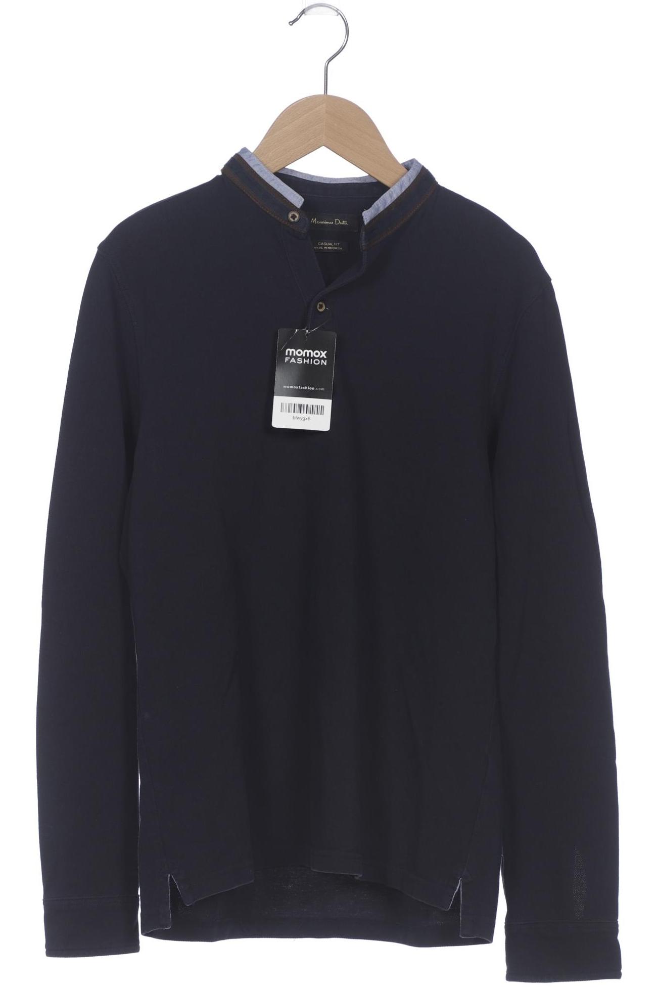 

Massimo Dutti Herren Langarmshirt, marineblau, Gr. 48