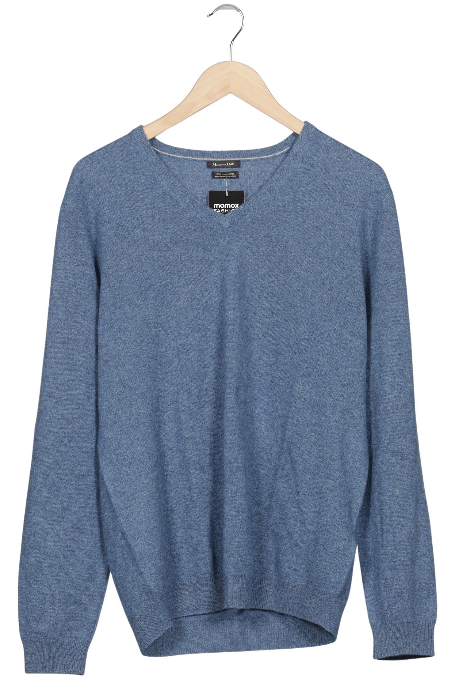 

Massimo Dutti Herren Pullover, blau, Gr. 54