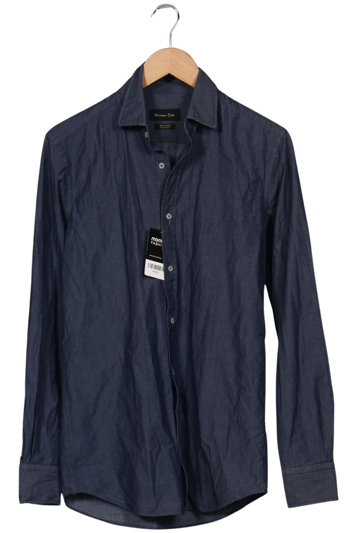 

Massimo Dutti Herren Hemd, blau, Gr. 46