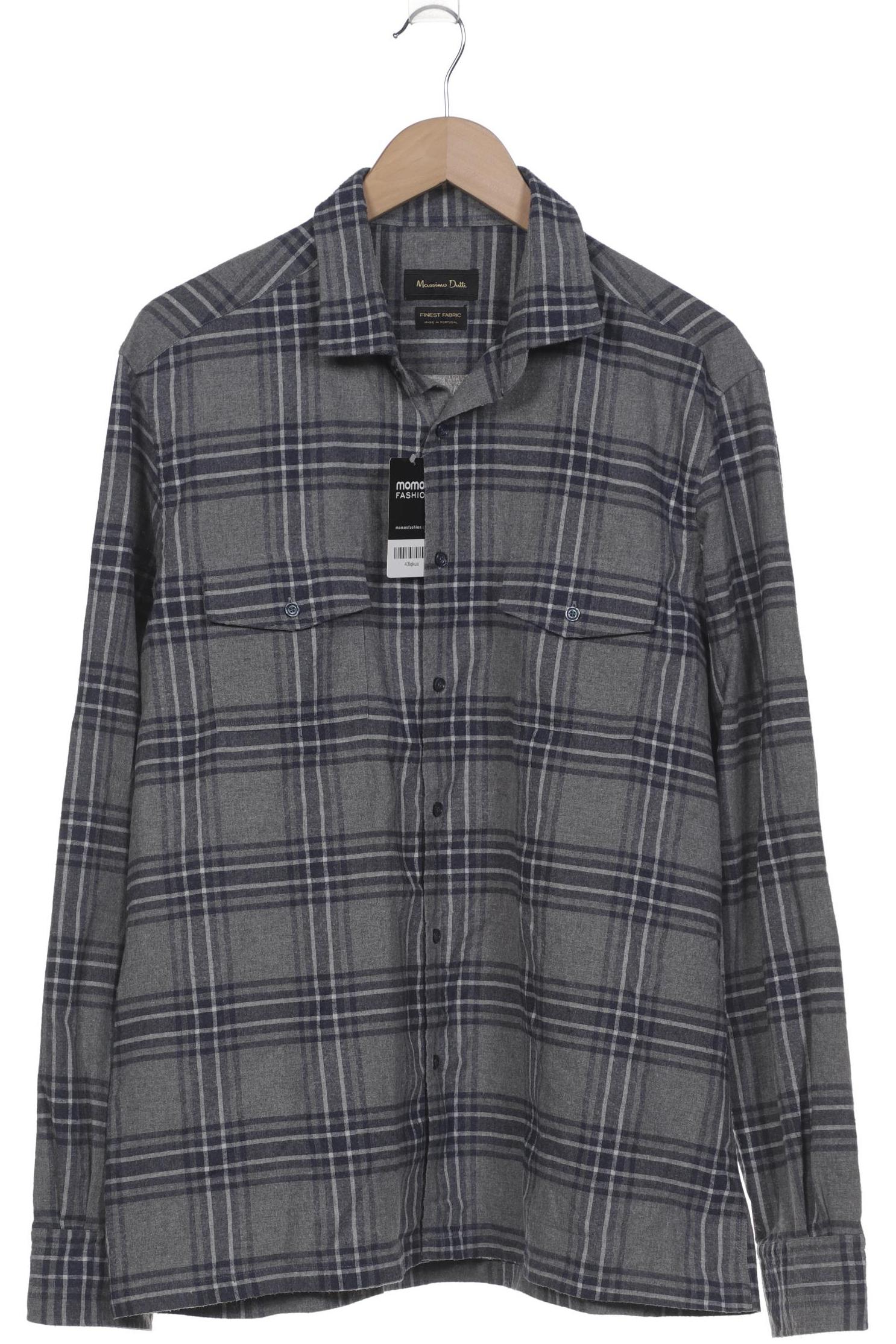 

Massimo Dutti Herren Hemd, grau, Gr. 56