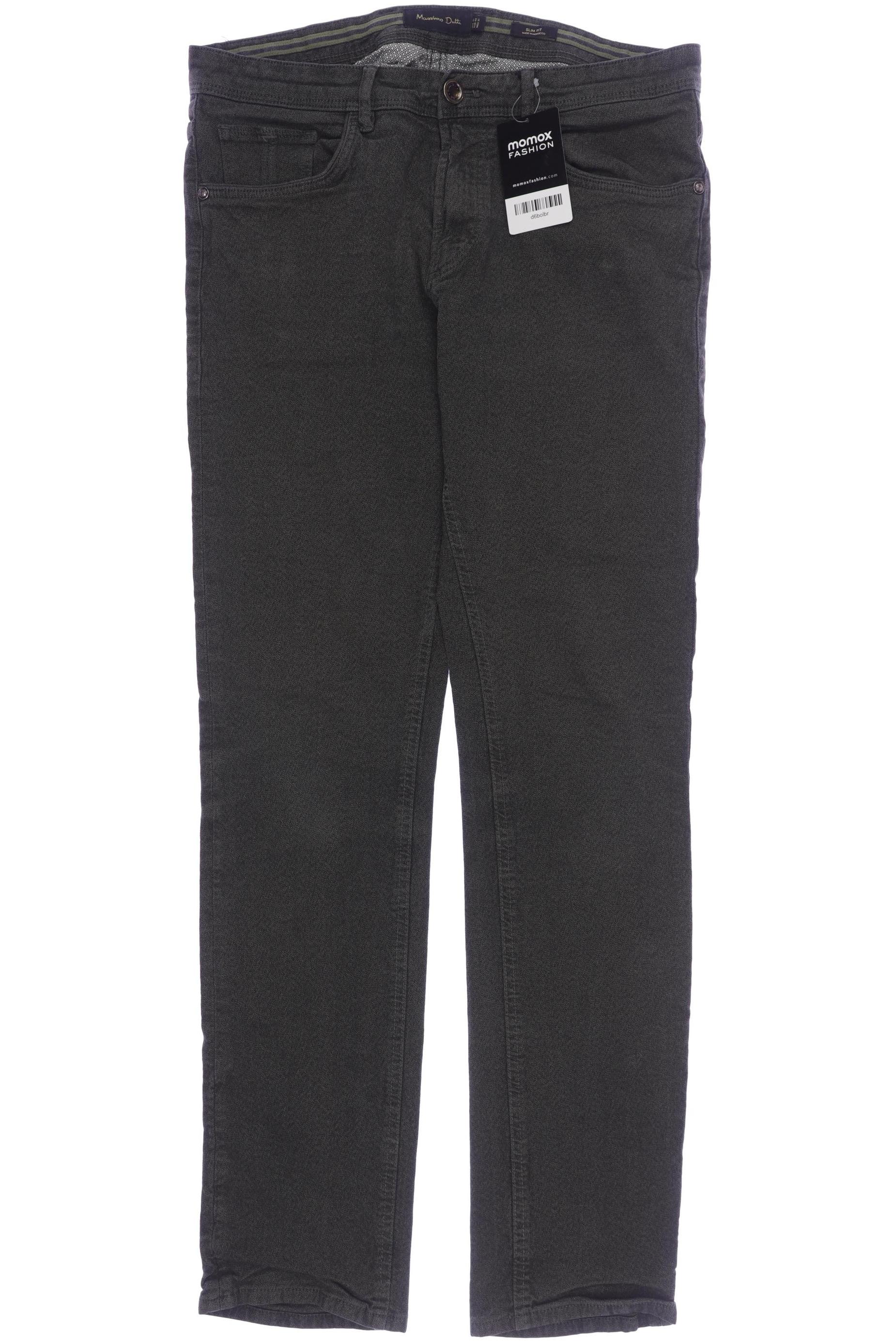 Thumbnail - Massimo Dutti Herren Stoffhose, grün, Gr. 31