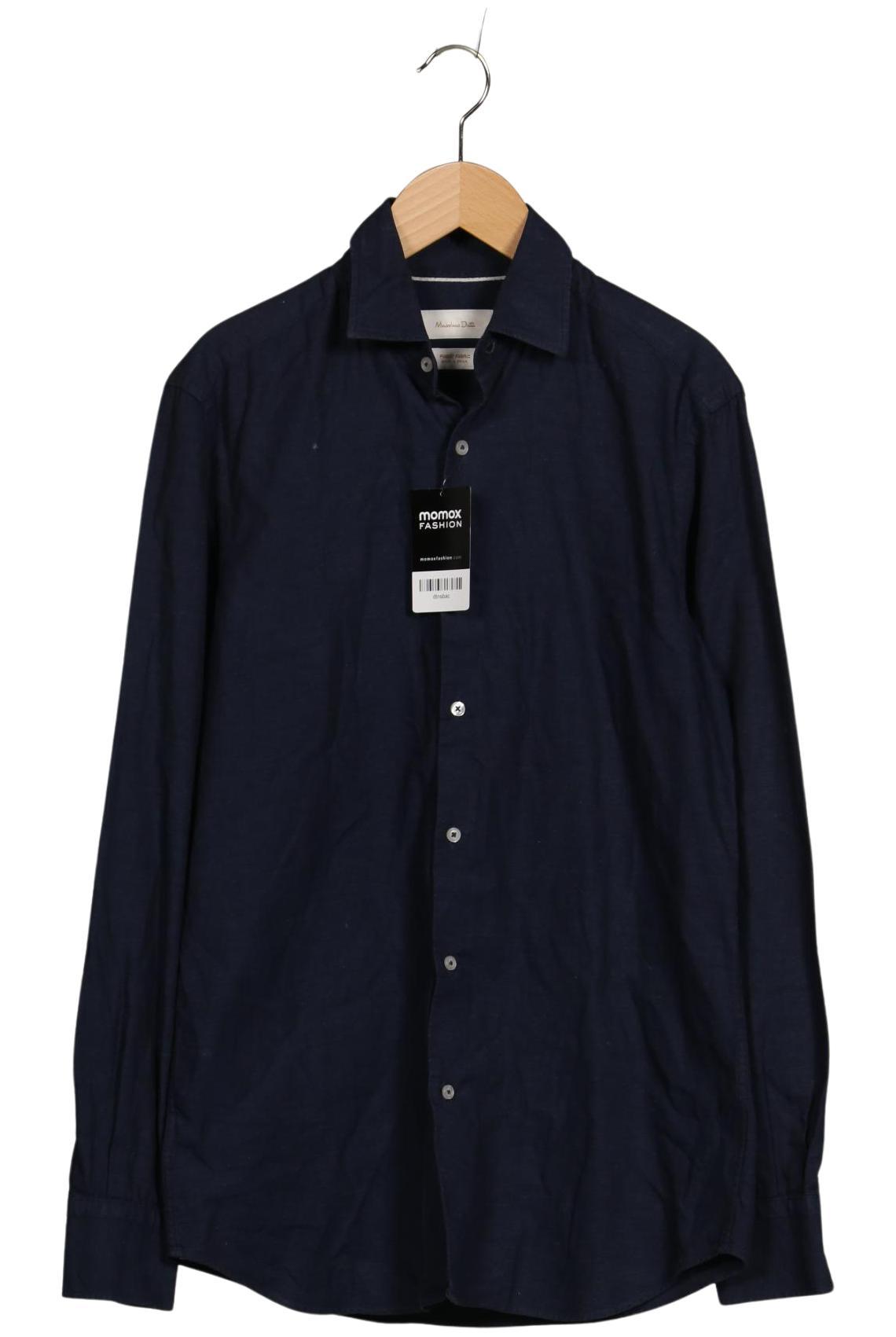 

Massimo Dutti Herren Hemd, marineblau, Gr. 46