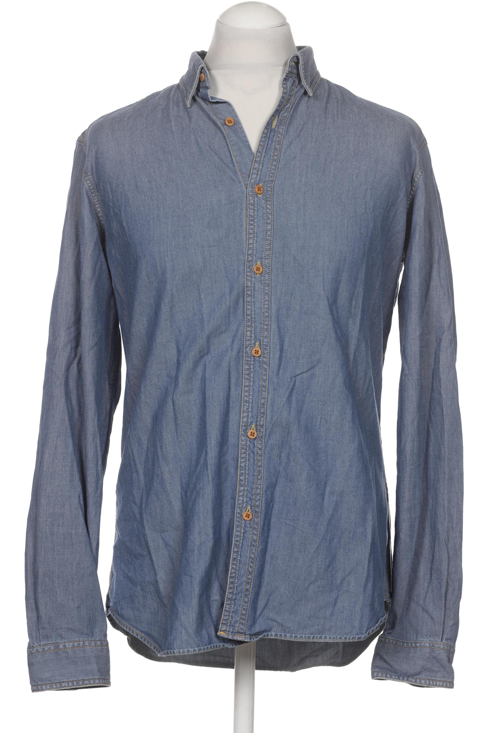 

Massimo Dutti Herren Hemd, blau, Gr. 52