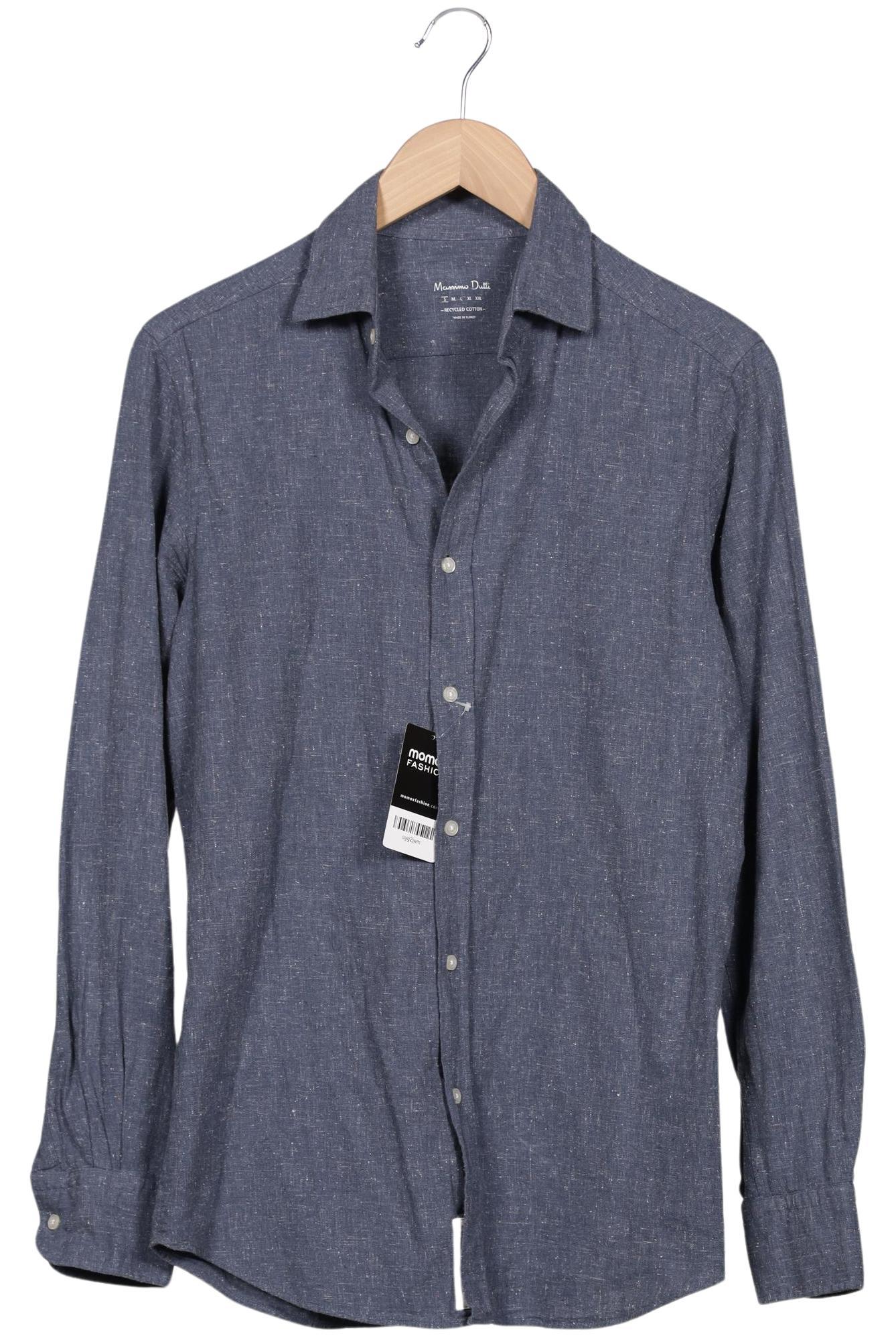

Massimo Dutti Herren Hemd, marineblau, Gr. 46