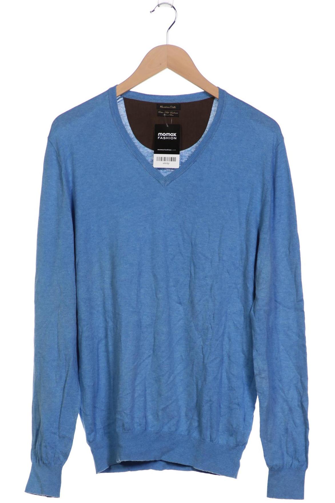 

Massimo Dutti Herren Pullover, blau, Gr. 54
