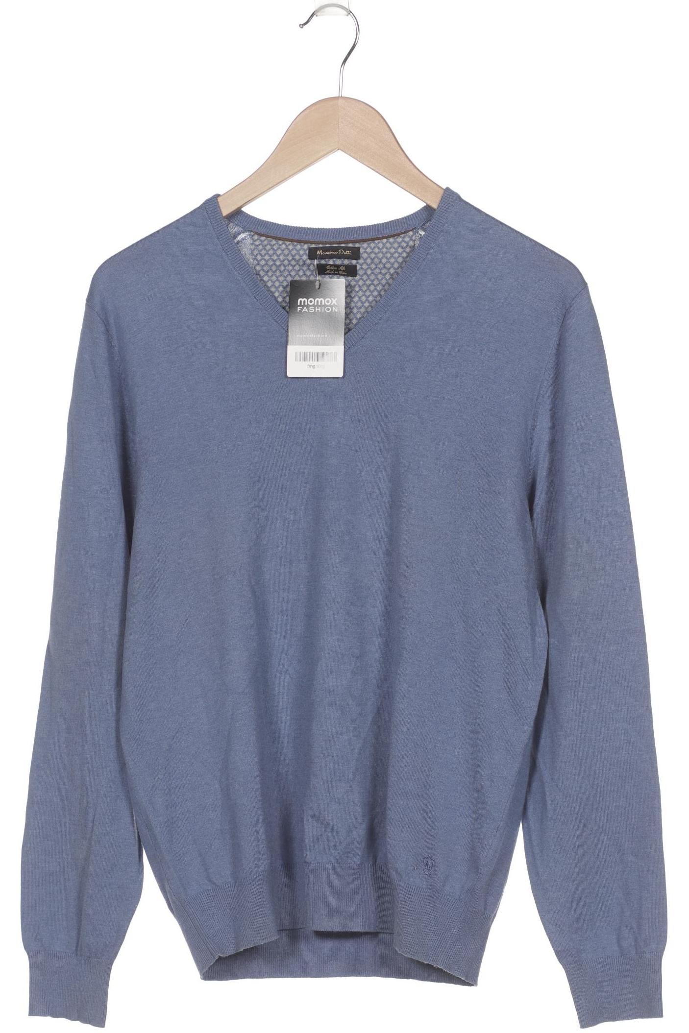 

Massimo Dutti Herren Pullover, blau, Gr. 48